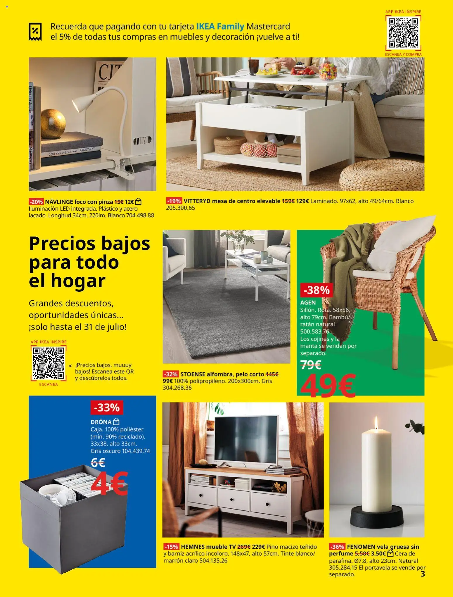Catálogo IKEA Festival │ válido desde el 01/07/2026 | Página: 3 | Productos: Tinte, Manta, Galette de chaise, Mesa