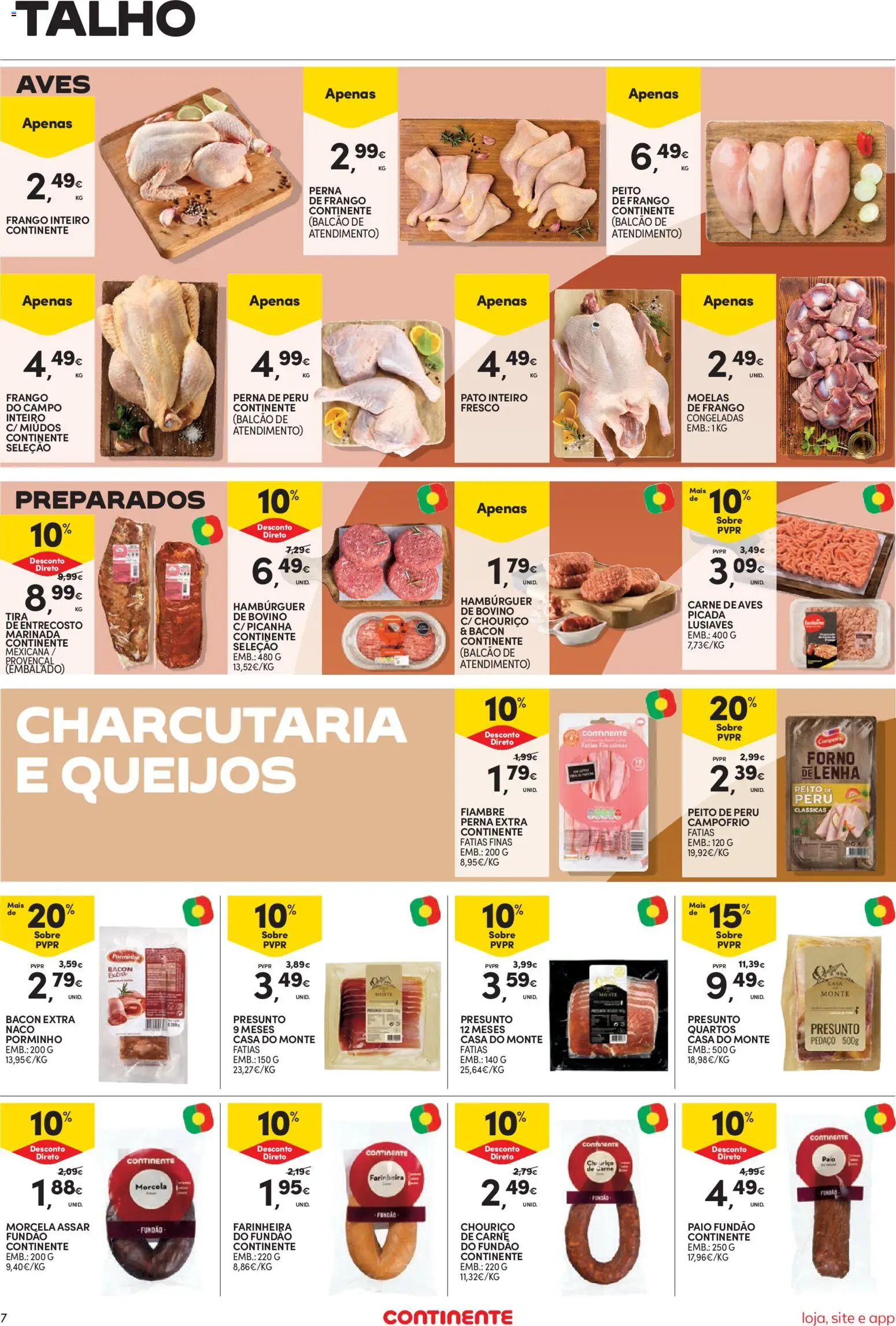 Continente Semanal Continente Bom Dia │ válido de 23/06/2026 | Página: 9 | Produtos: Forno, Peito de frango, Peru, Moelas