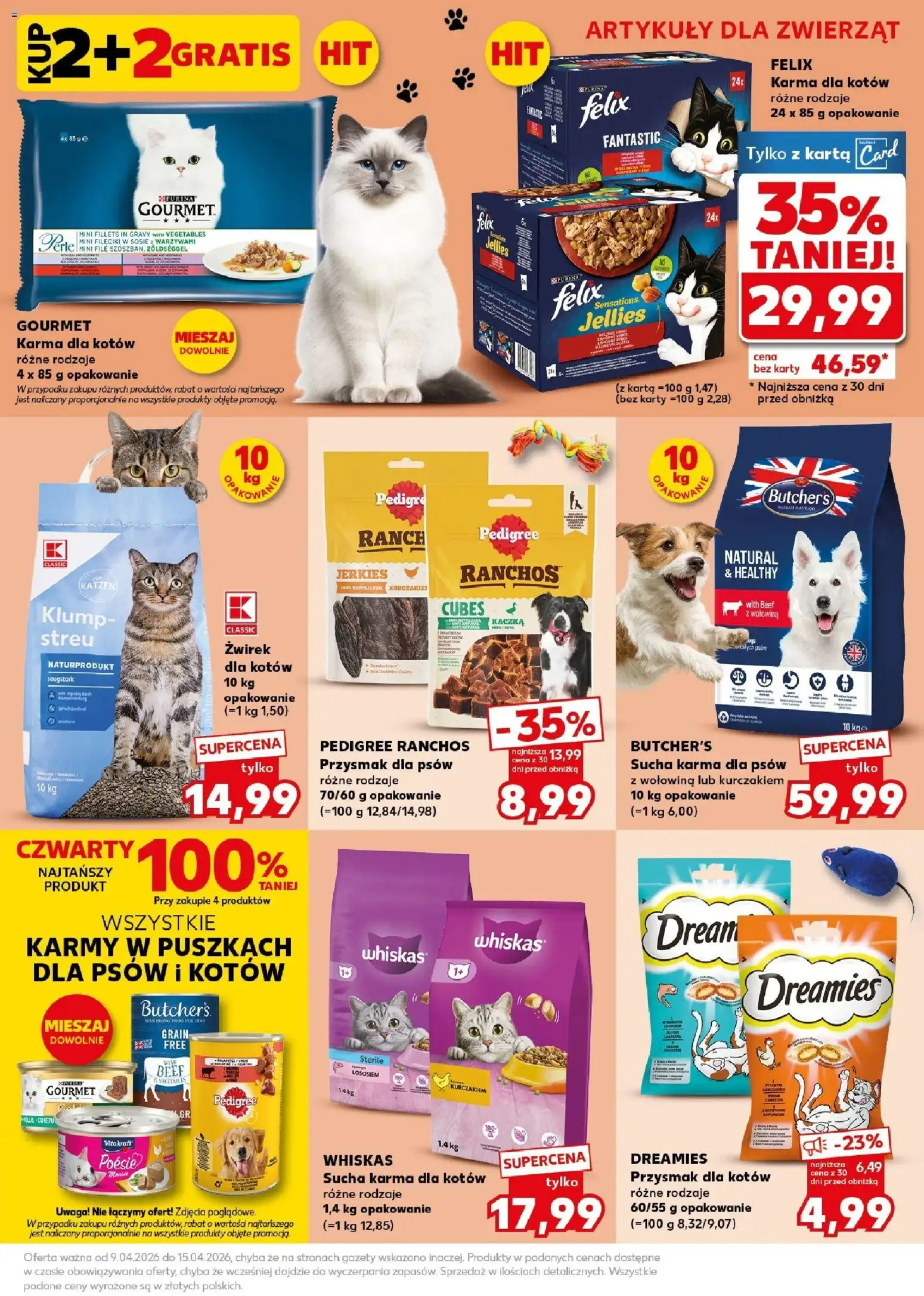 Kaufland gazetka - Super Sobota od 11.04.2026 | Strona: 27 | Produkty: Karta, Pedigree, Karma dla kotów, Karma dla psów