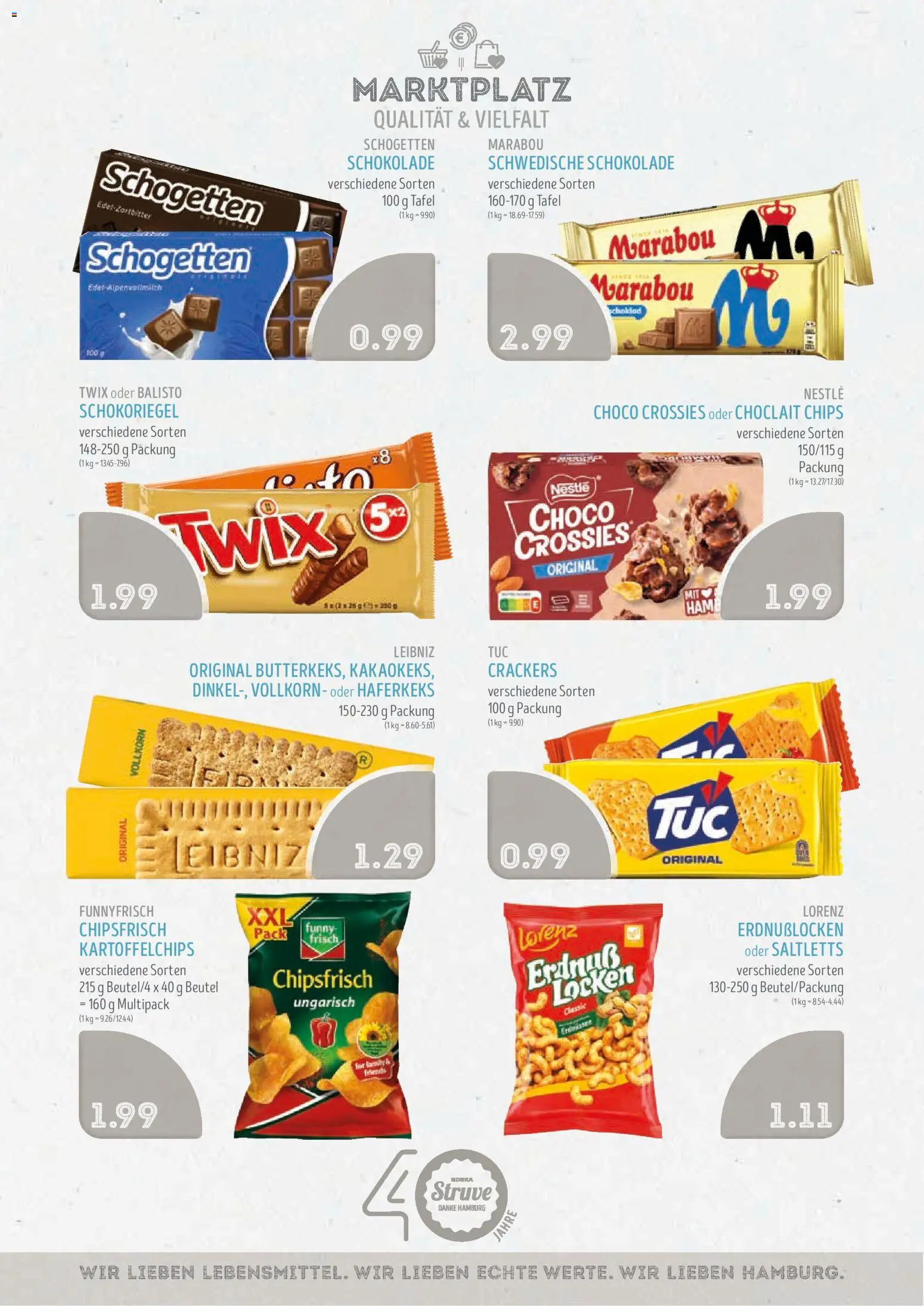 Edeka Struve Prospekt – gültig ab 12.10.2026 | Seite: 11 | Produkte: Schokolade, Twix, Schogetten, Chips