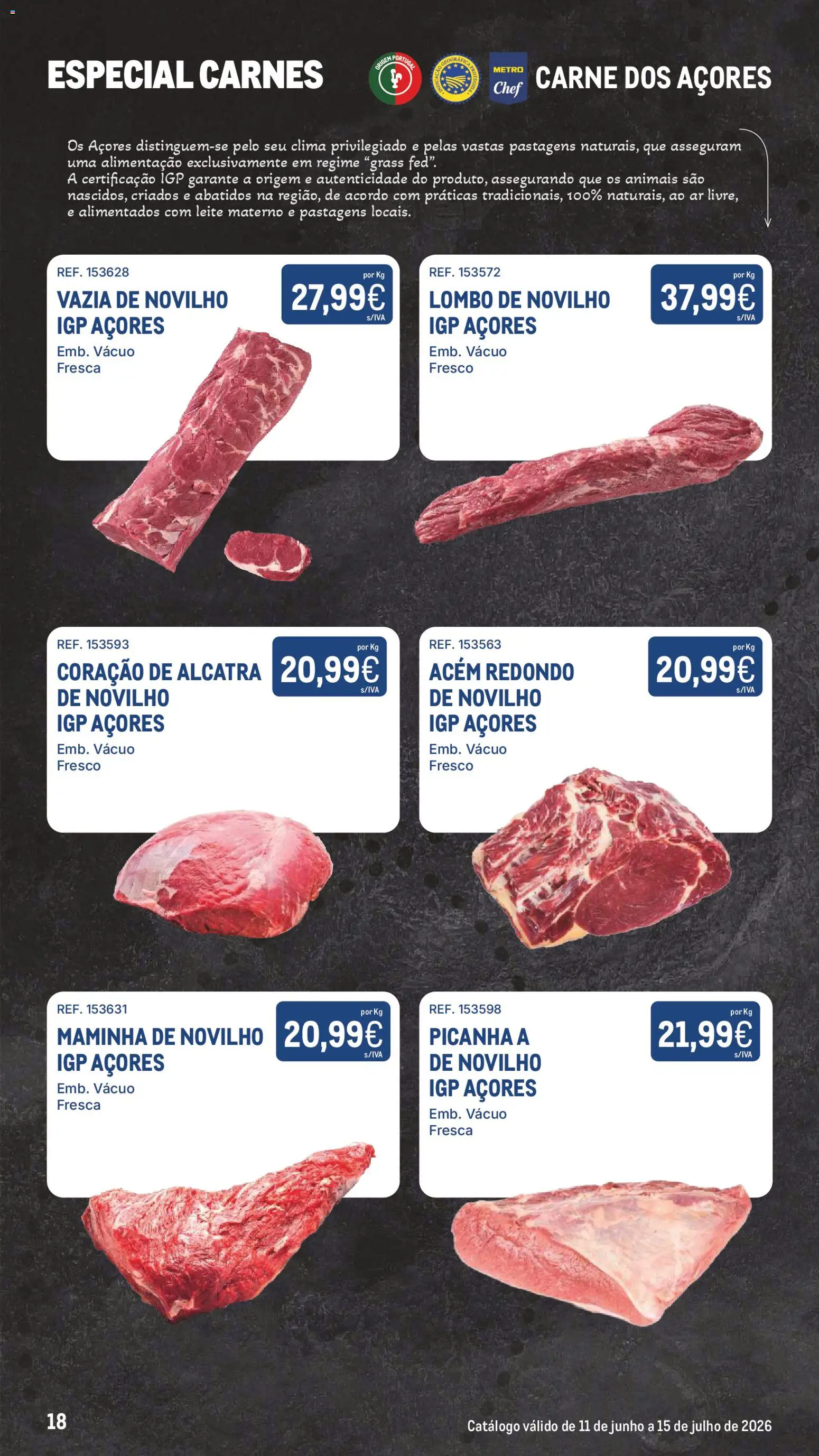Makro Especial Carnes │ válido de 11.06.2026 | Página: 18 | Produtos: Leite, Lombo, Carne