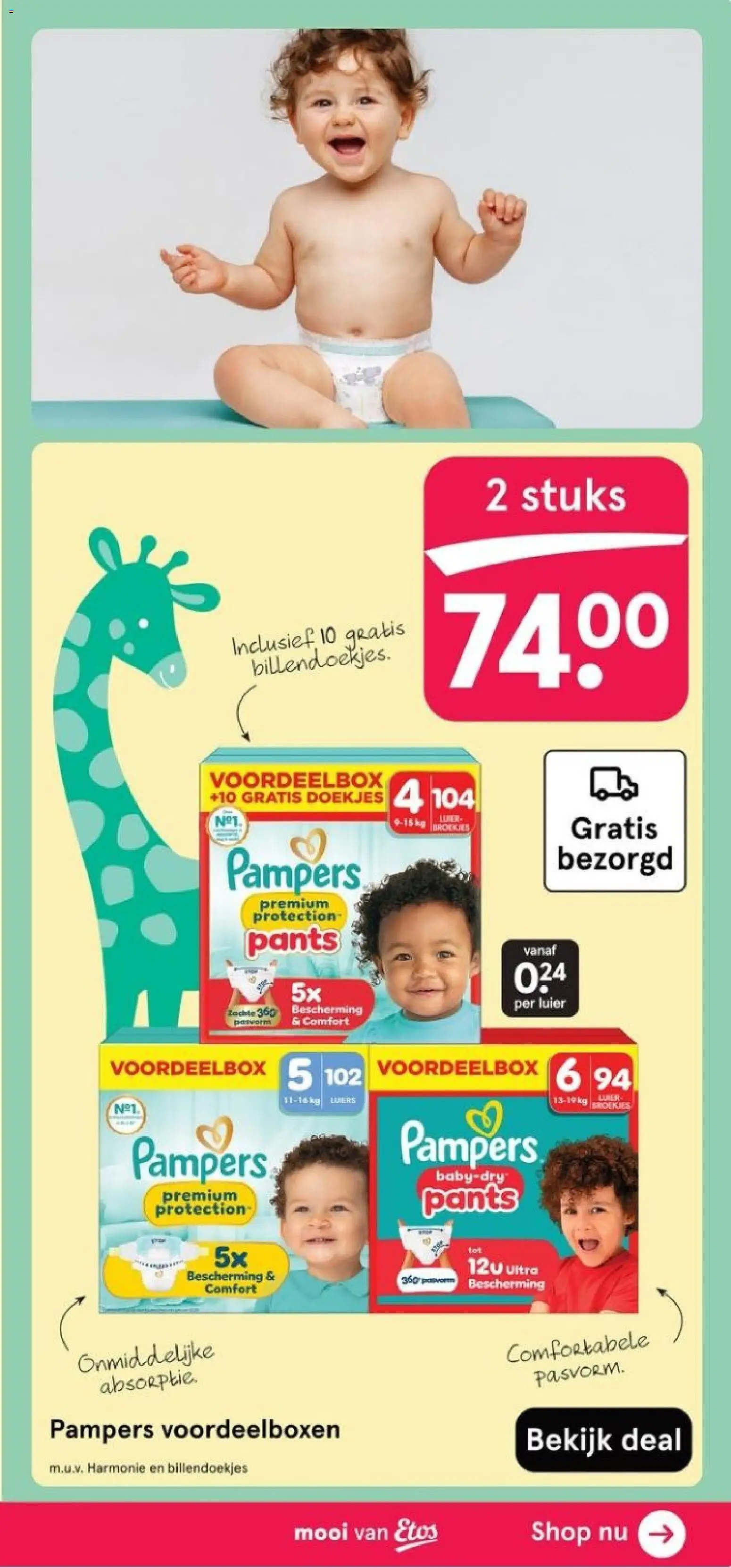 {H1} | Pagina: 21 | Producten: Doekjes, Luiers, Pampers