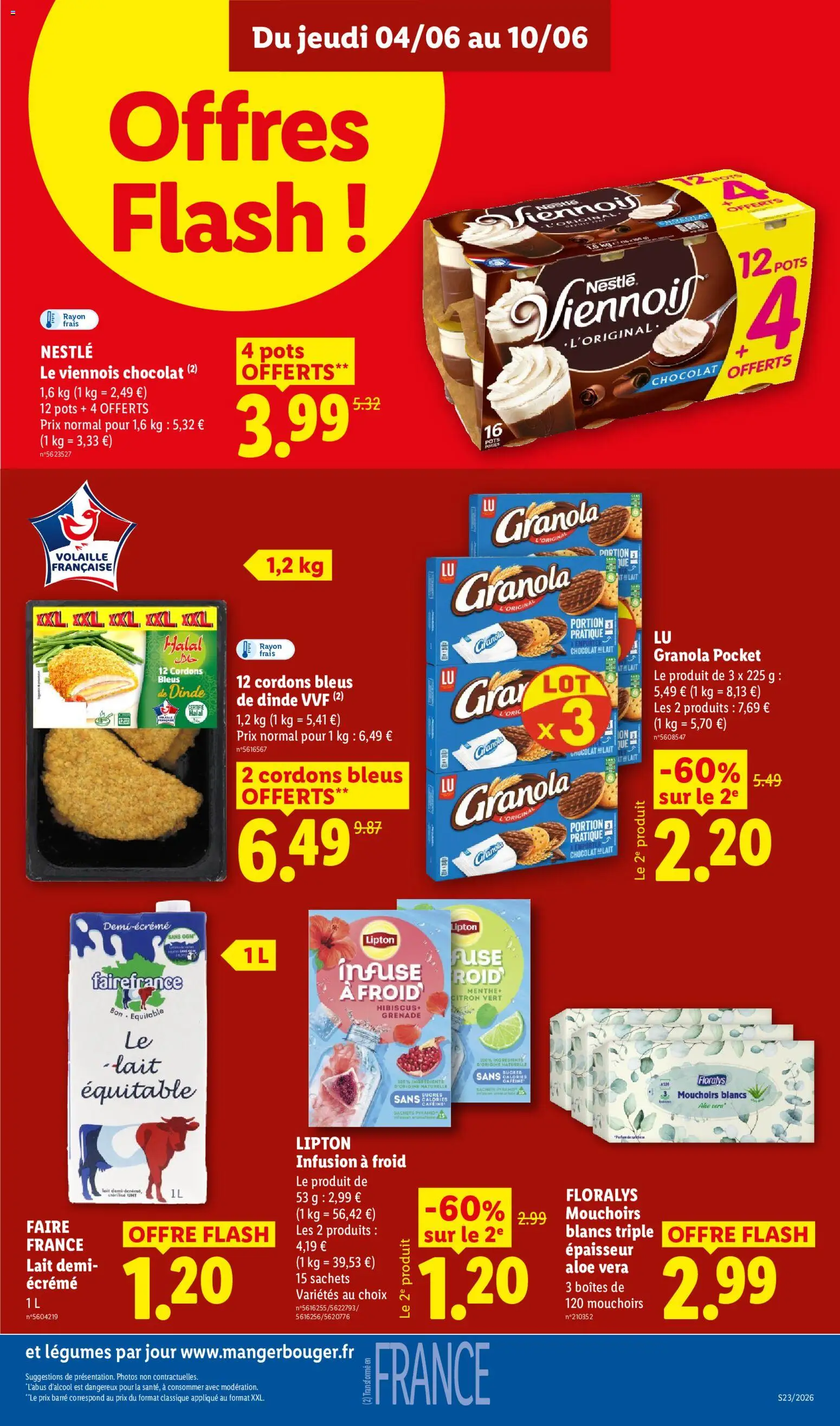{H1} | Page: 15 | Produits: Infusion, Mouchoirs, Lait, Chocolat