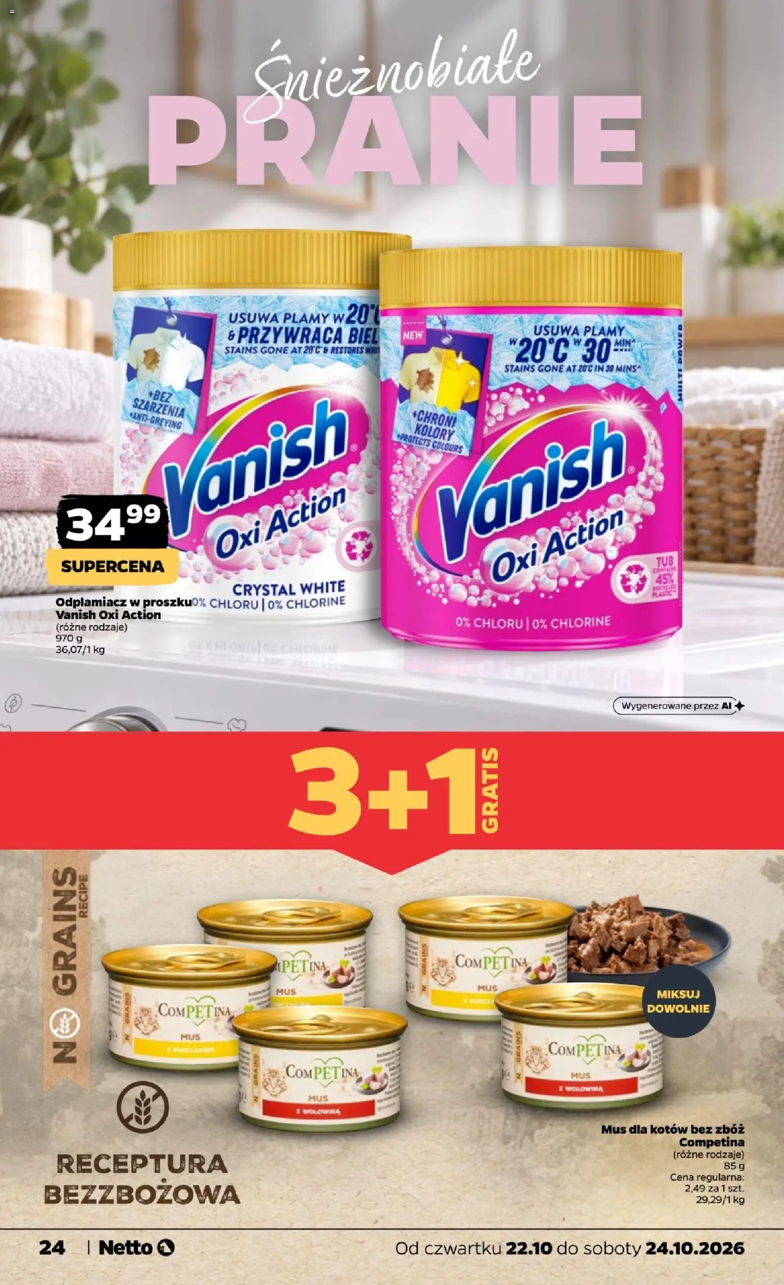 Netto gazetka od czwartku od 22.10.2026 | Strona: 24 | Produkty: Vanish, Wołowina, Odplamiacz