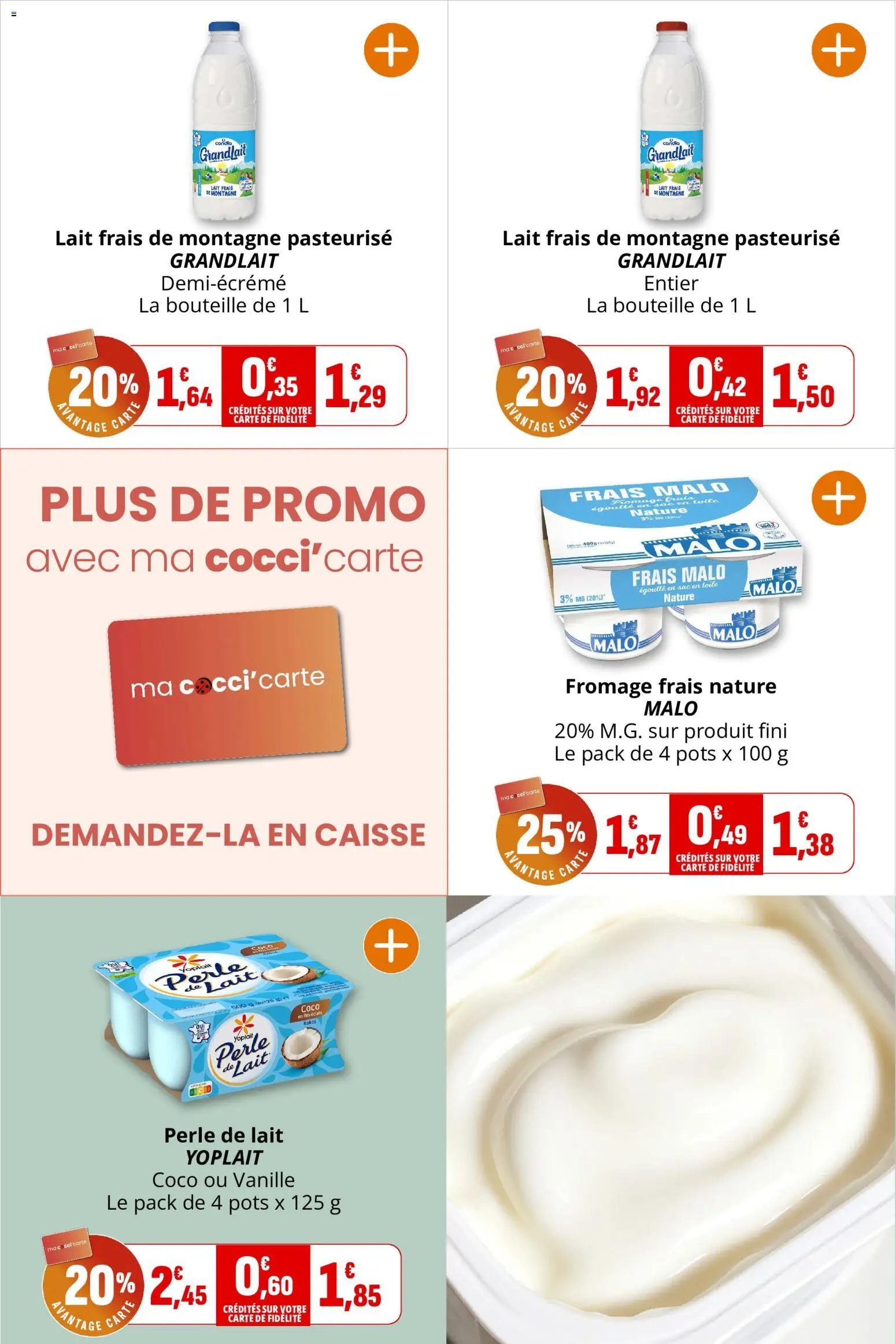 {H1} | Page: 13 | Produits: Vanille, Coco, Perle de lait, Bouteille