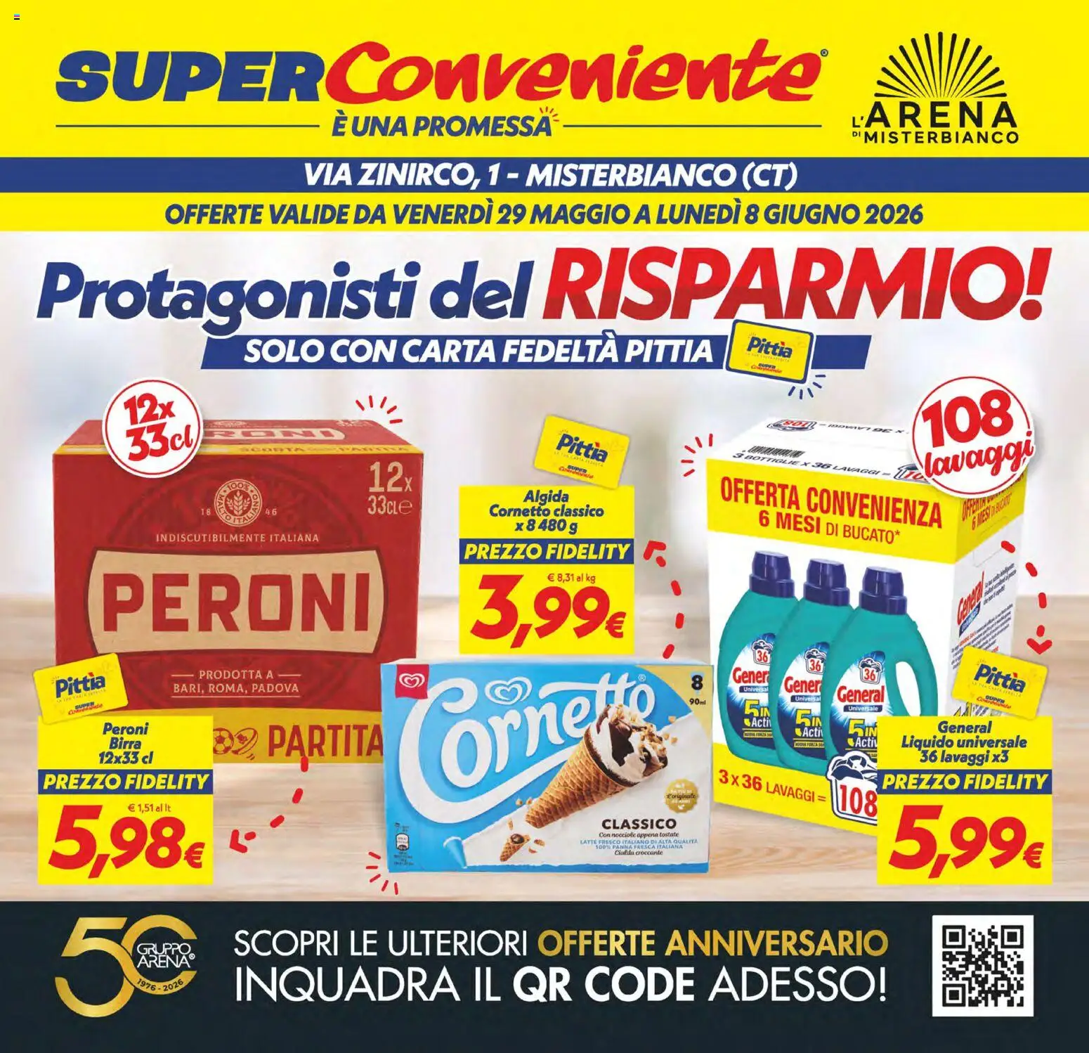 Volantino SuperConveniente del 29.05.2026 | Pagina: 1 | Prodotti: Cornetto, Panna, Latte, Nocciole