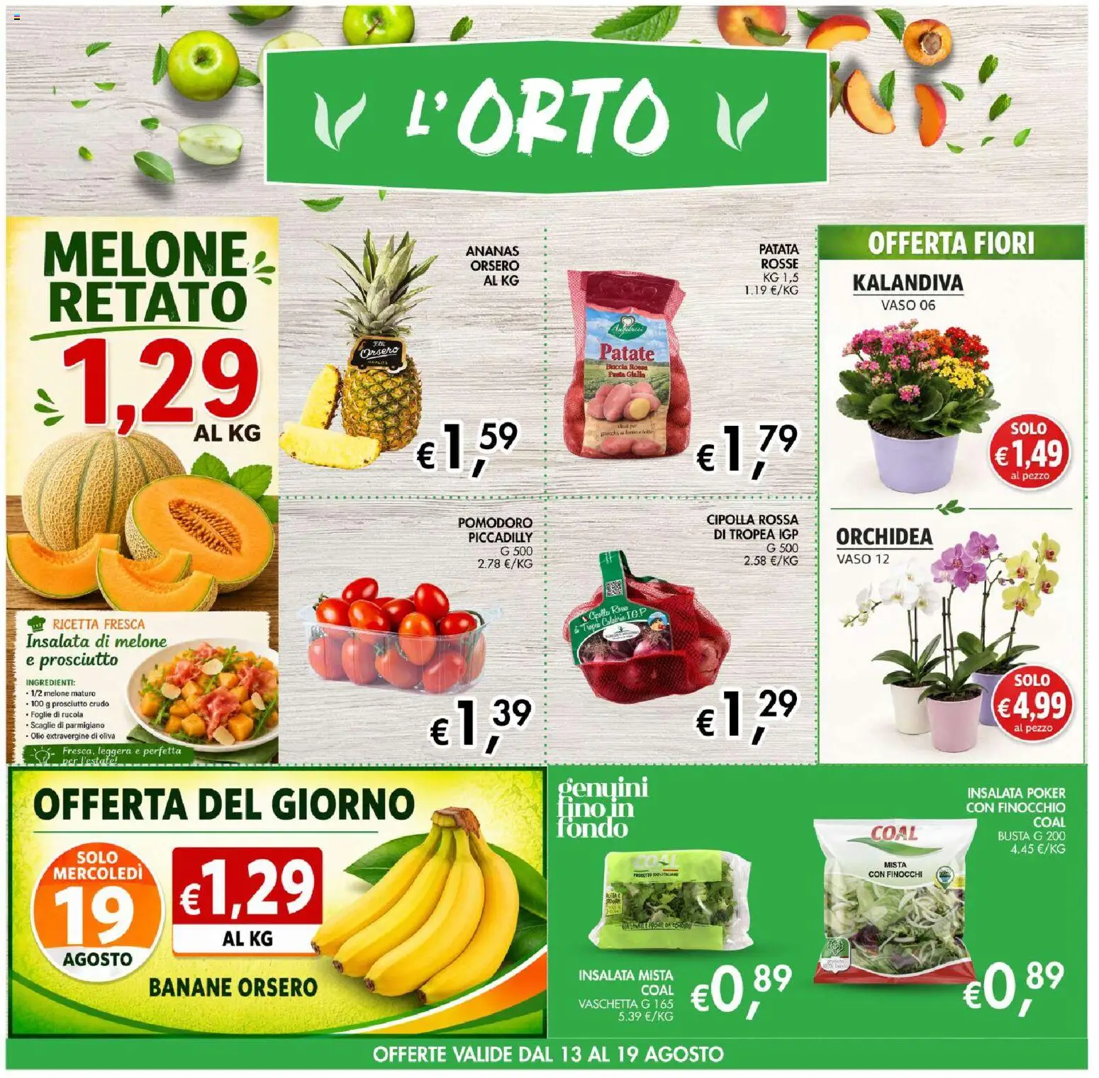 Volantino Coal del 13/08/2026 | Pagina: 2 | Prodotti: Banane, Patate, Ingredienti, Vaso