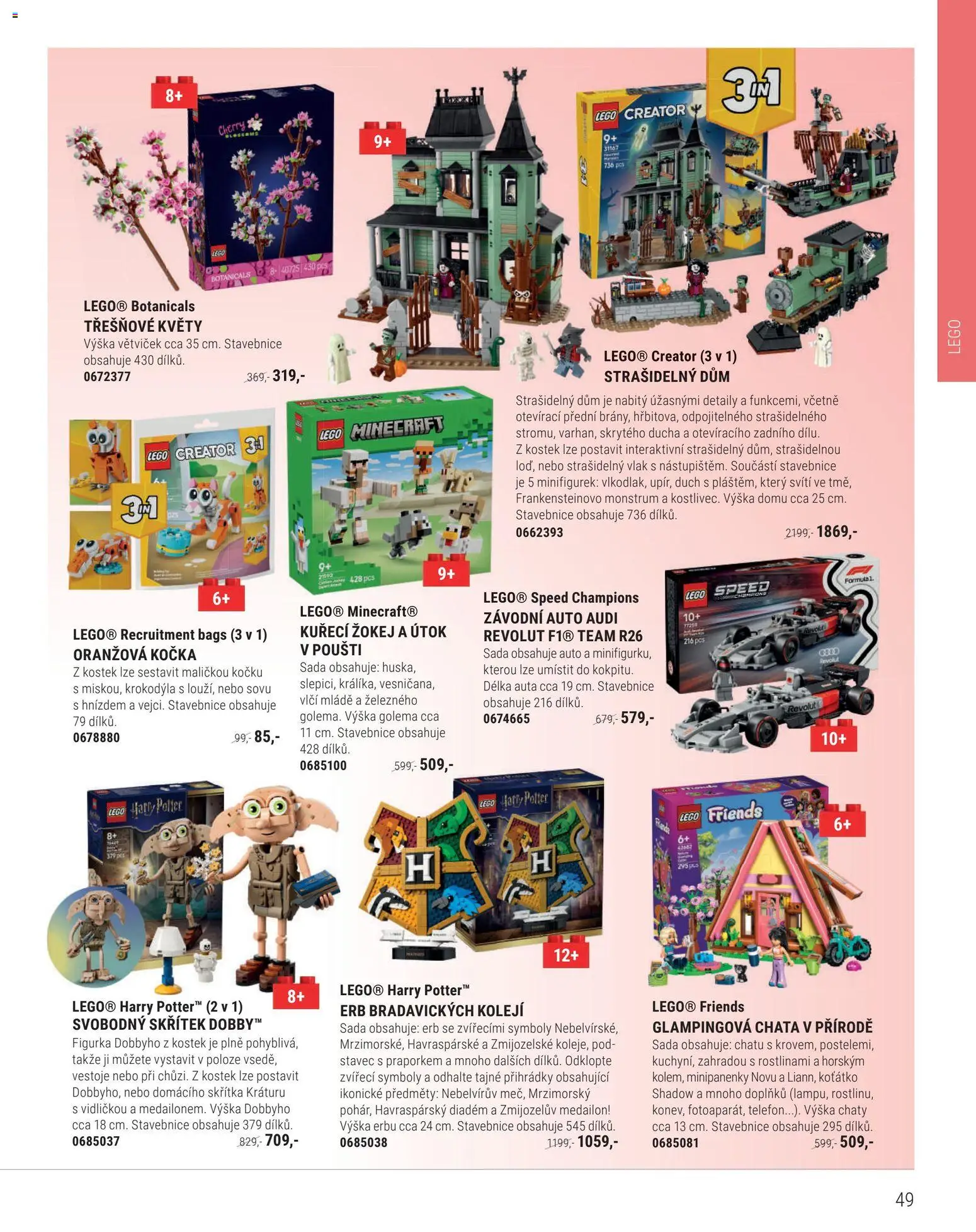 Luxor leták od 01.09.2026 | Strana: 49 | Produkty: LEGO, Stavebnice, Harry Potter, Květy