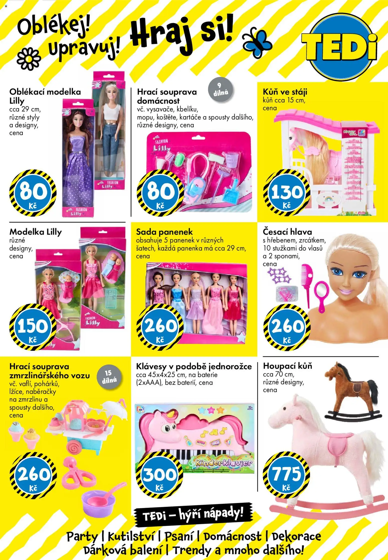 TEDi leták od 13.03.2026 | Strana: 19 | Produkty: Česací hlava, Houpací kůň, Klávesy, Dekorace
