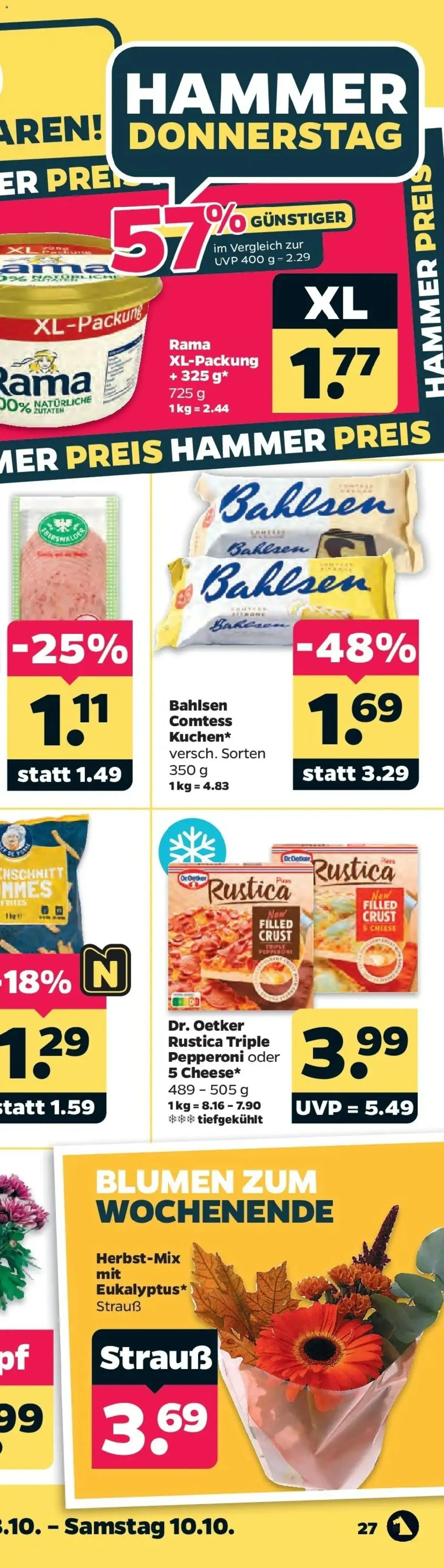 Netto Aktueller Prospekt ab 05.10.2026 → Angebote nächste Woche | Seite: 70 | Produkte: Rama, Blumen