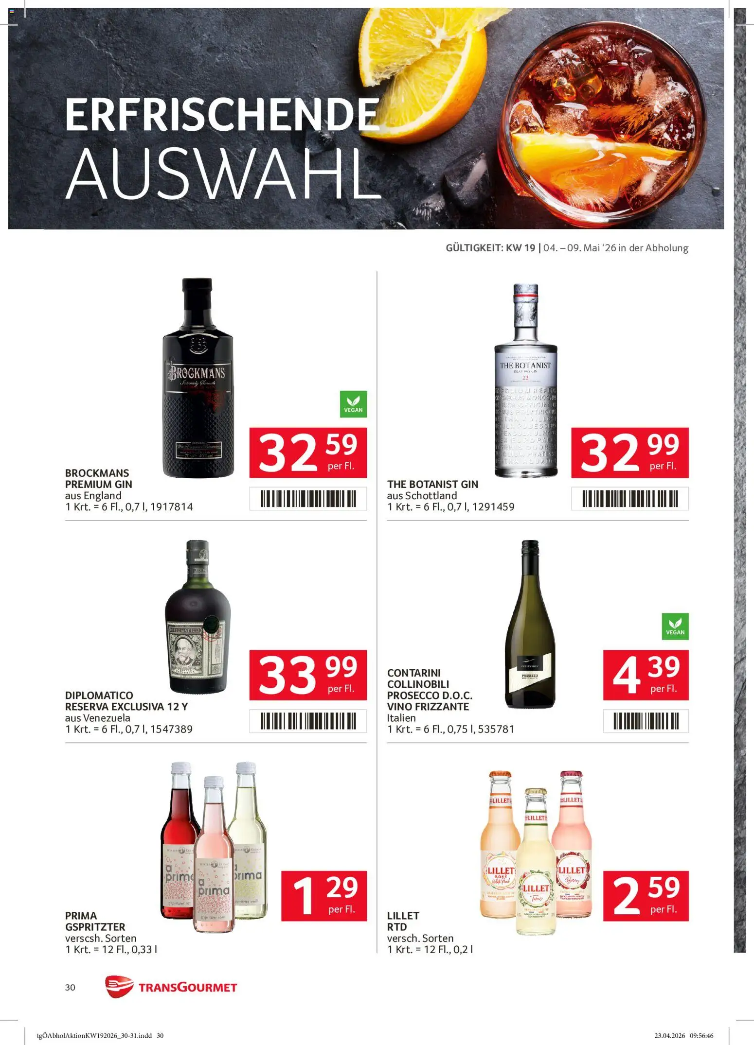 Transgourmet Flugblatt gültig ab 04.05.2026 | Seite: 30 | Produkte: Gin