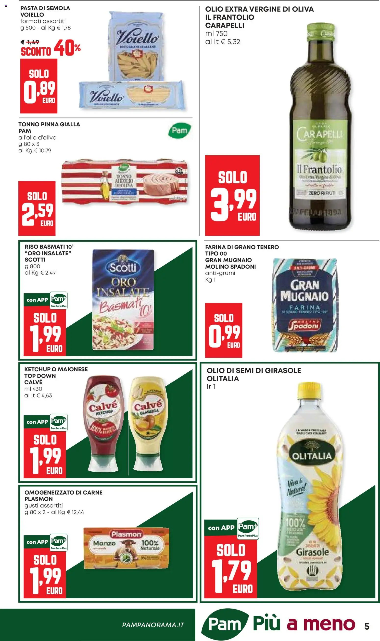 Volantino Panorama del 27/08/2026 | Pagina: 5 | Prodotti: Riso Basmati, Olio, Top, Olio extra vergine