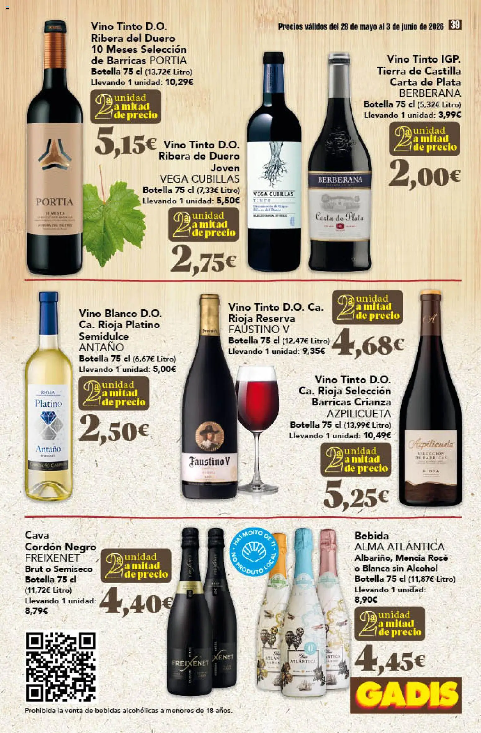 Gadis folleto │ válido desde el 28.05.2026 | Página: 39 | Productos: Vino