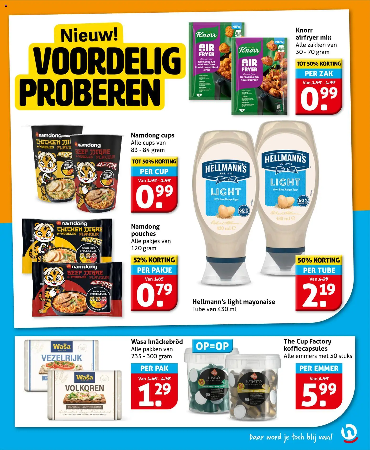 {H1} | Pagina: 19 | Producten: Koffiecapsules, Mayonaise, Kip, Knoflook