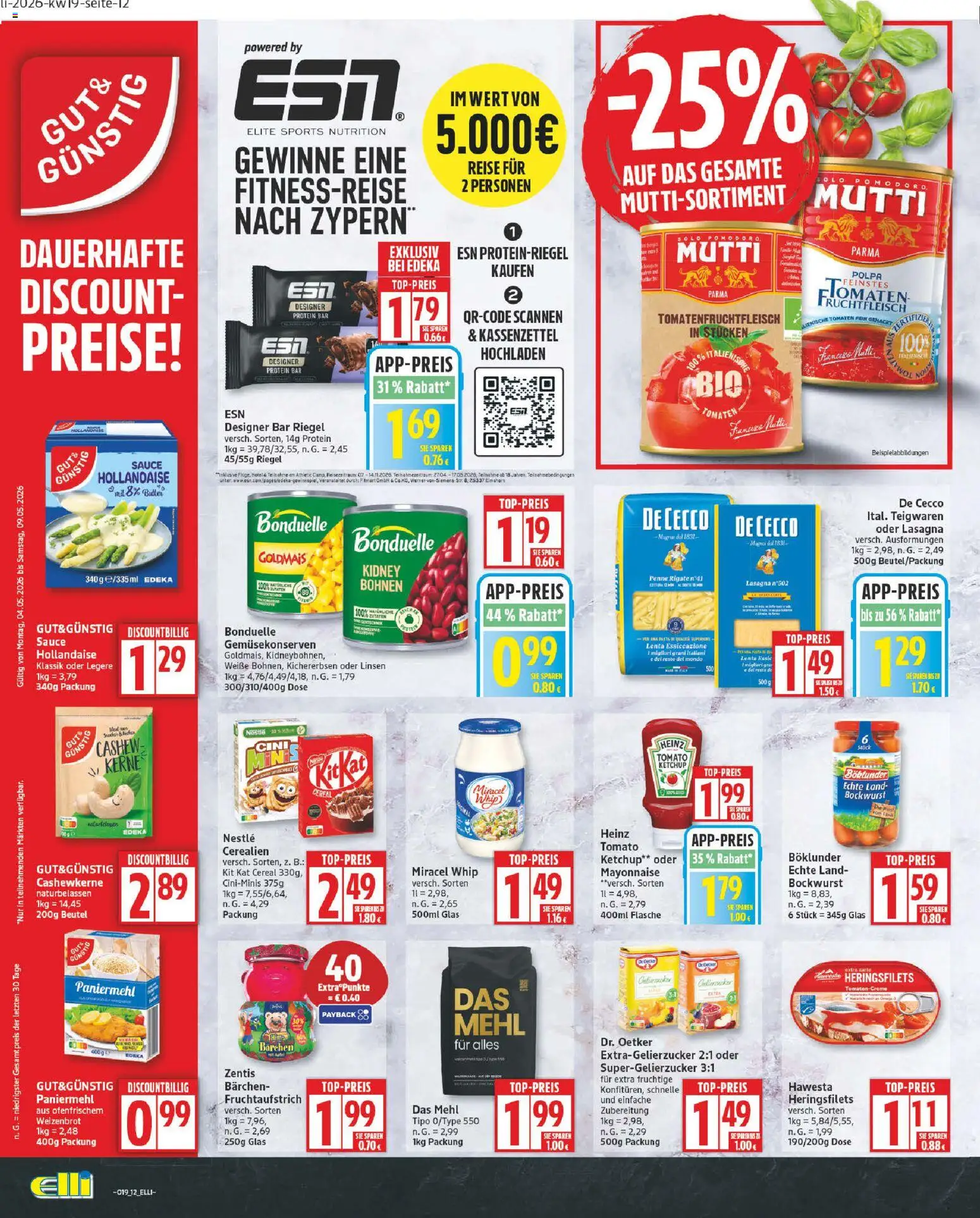 Elli Markt Prospekt Verl  – gültig ab 04.05.2026 | Seite: 12 | Produkte: Mehl, Miracel whip, Creme, Mayonnaise