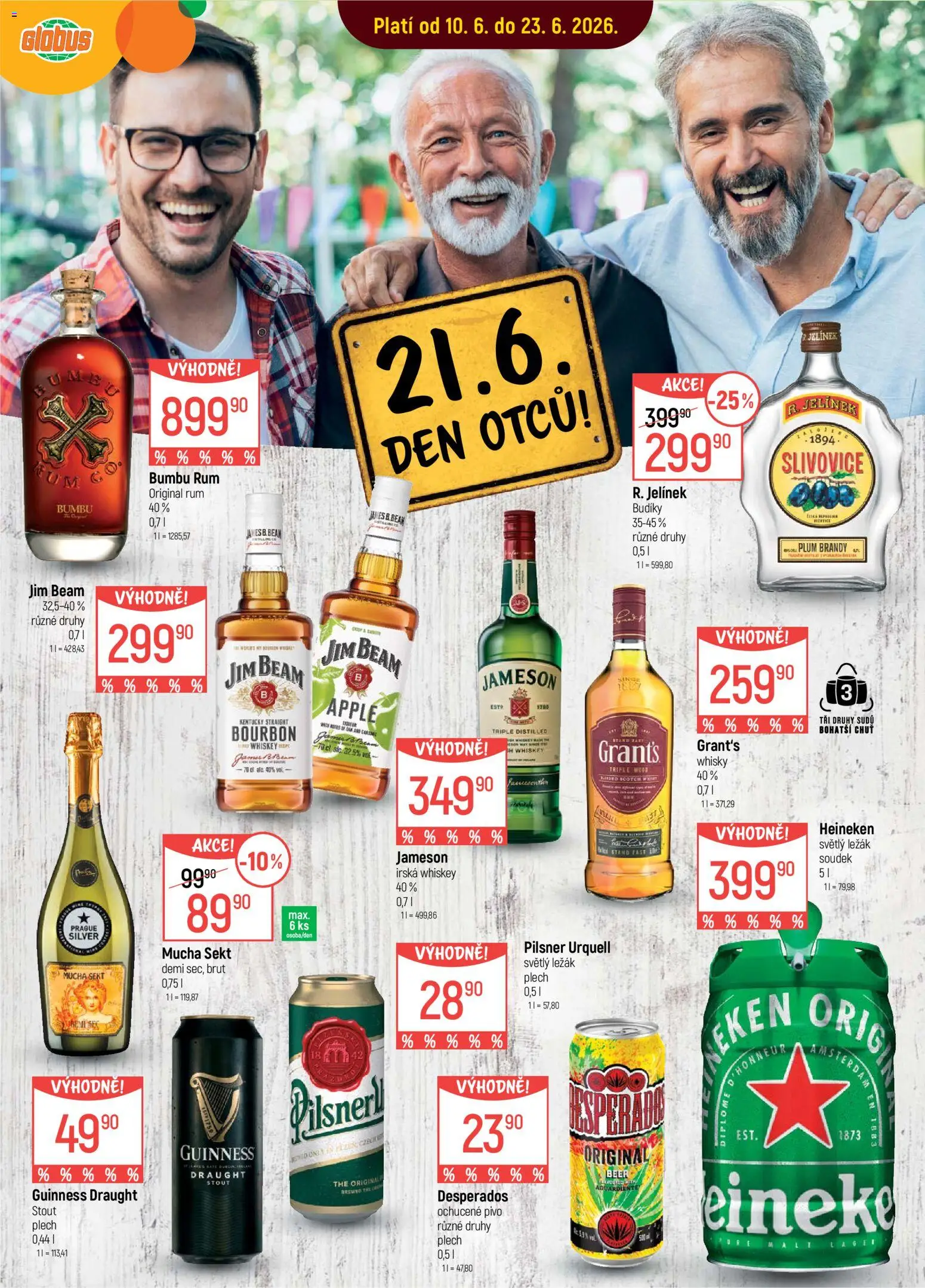 Globus leták - Brno od 10.06.2026 | Strana: 12 | Produkty: Whiskey, Mucha sekt, Bumbu Rum, Jelínek