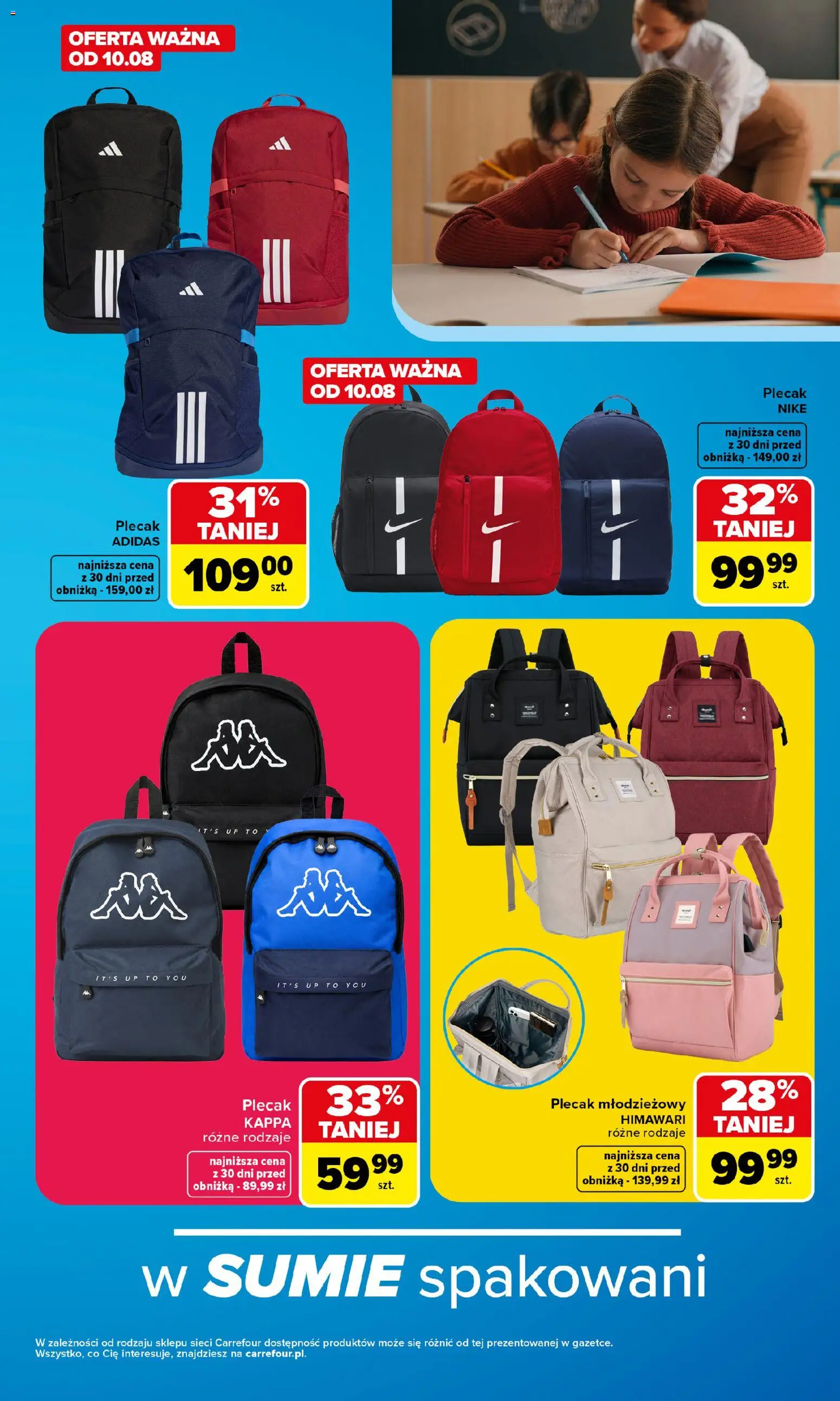 Carrefour gazetka - Szkoła nowy sezon II od 27.07.2026 | Strona: 11 | Produkty: Plecak, Kappa
