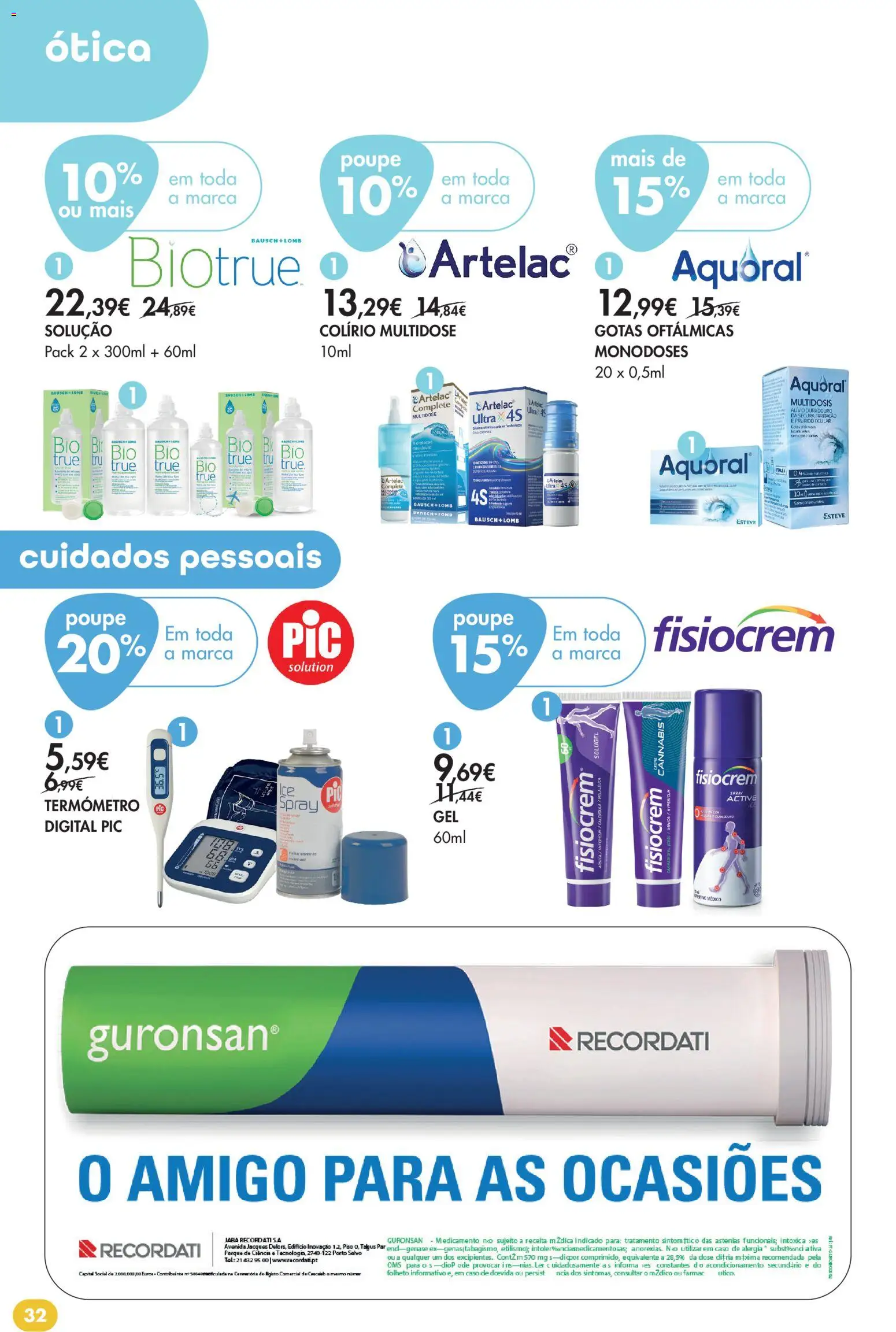 Pingo Doce folheto Bem Estar Verão 2 Lojas Madeira │ válido de 14/07/2026 | Página: 32 | Produtos: Colírio, Termómetro, Pó
