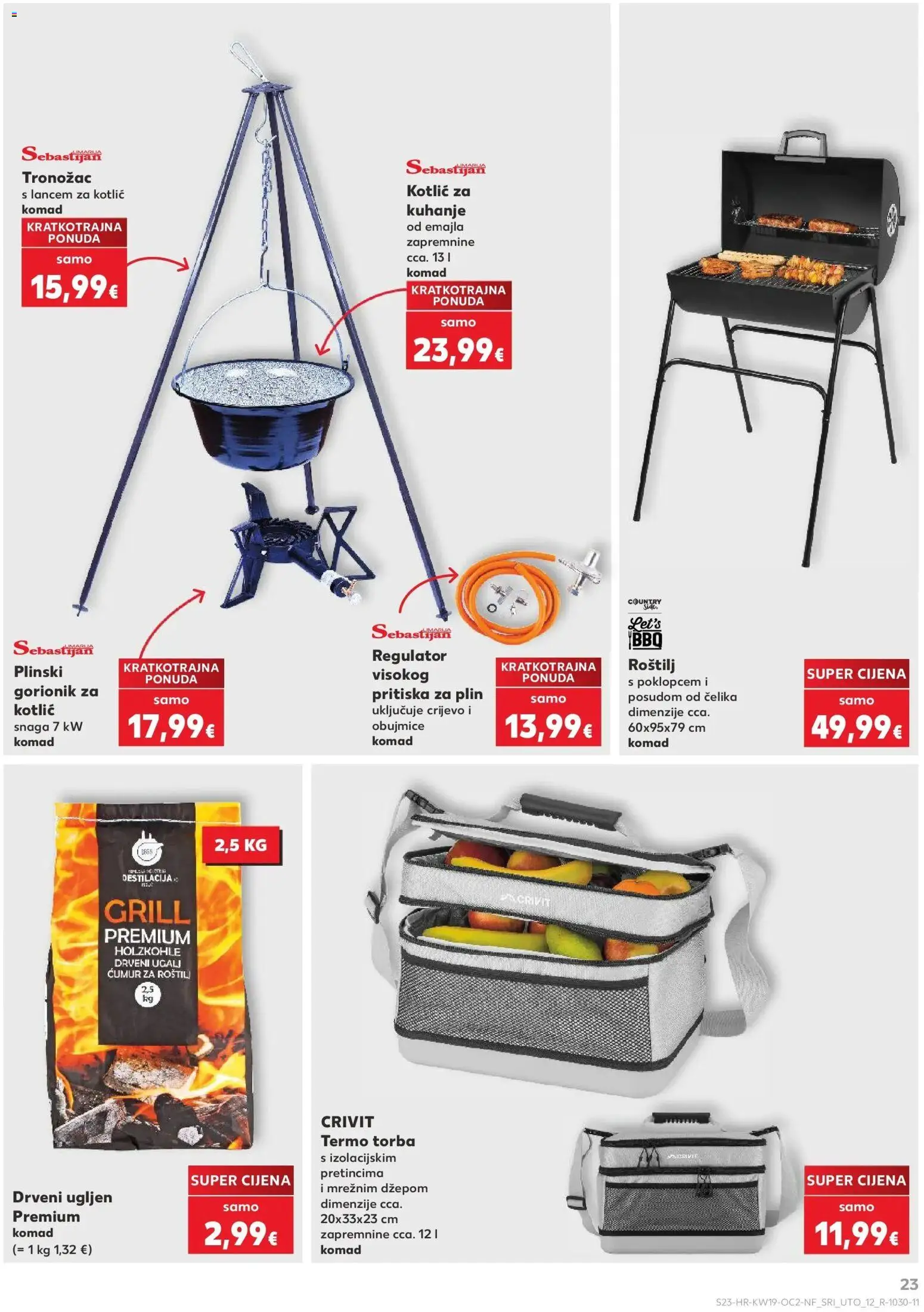 Kaufland katalog | vrijedi od 06.05.2026 | Stranica: 23 | Proizvodi: Roštilj, Torba