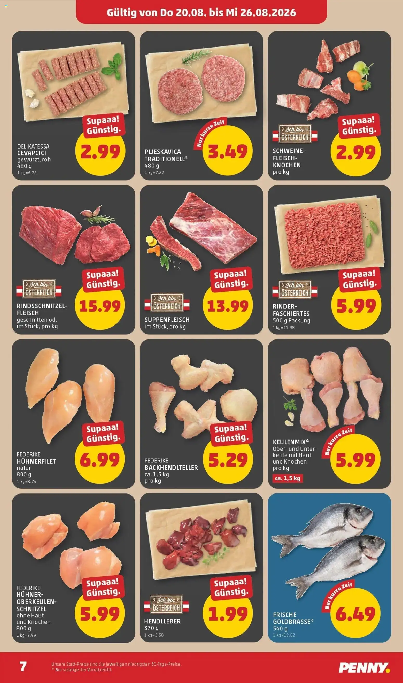 Penny Markt Die ganze Woche sparen ab (20.08.2026) - Angebote, Prospekt | Seite: 7