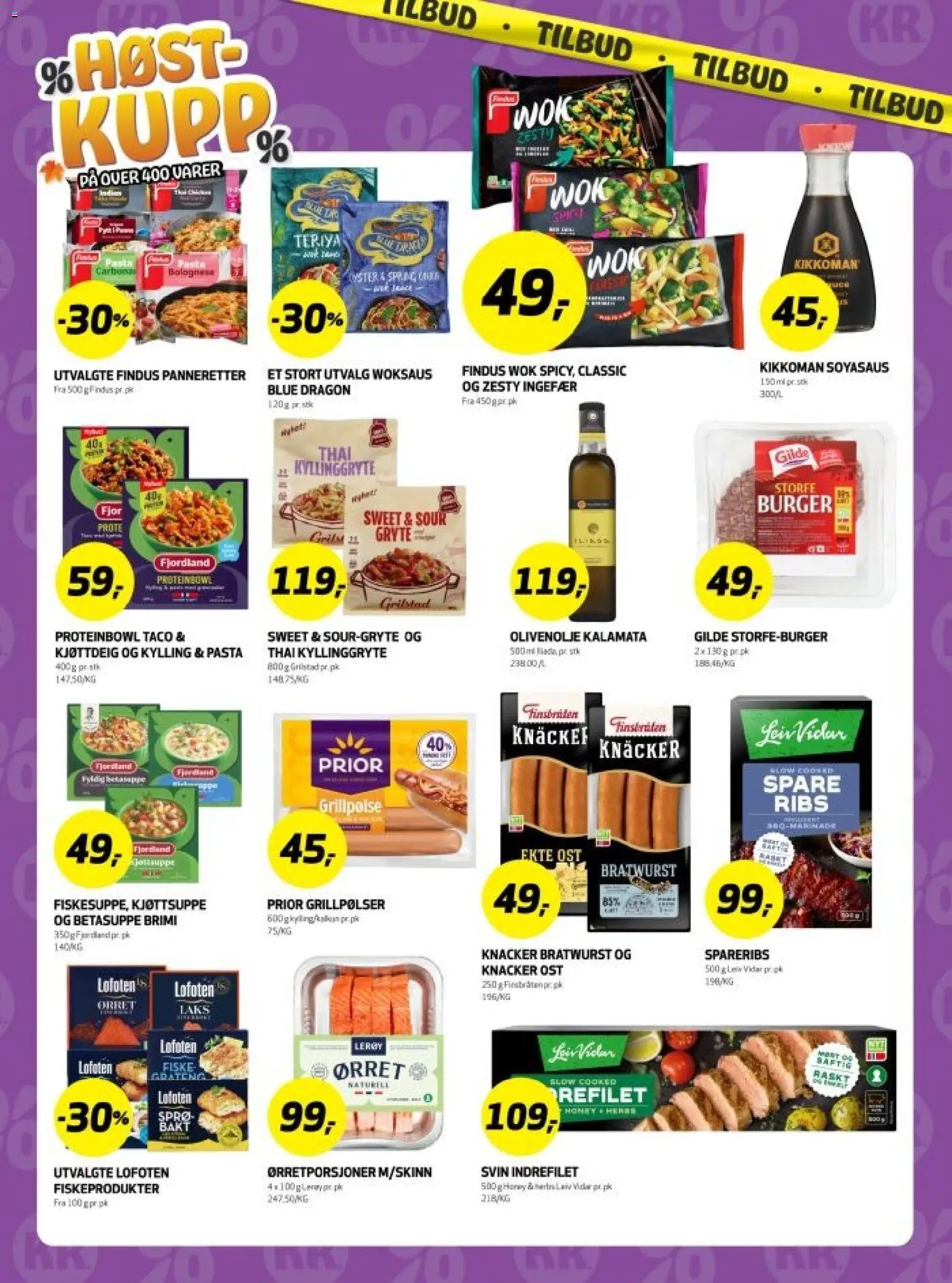 {H1} | Side: 4 | Produkter: Ingefær, Soyasaus, Bratwurst, Svin indrefilet