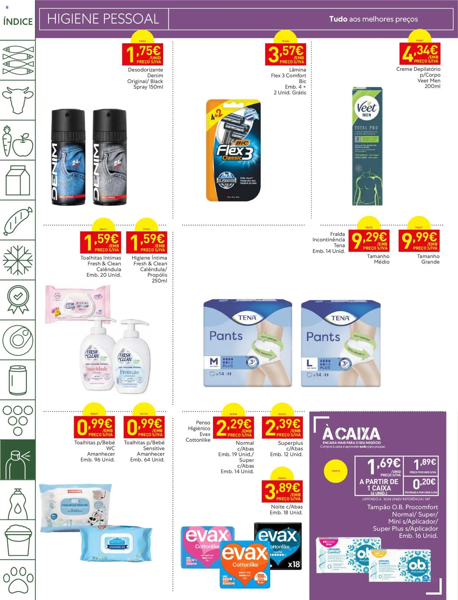 Recheio Folheto Madeira │ válido de 26.05.2026 | Página: 34 | Produtos: Desodorizante, Creme depilatório, Caixa, Creme