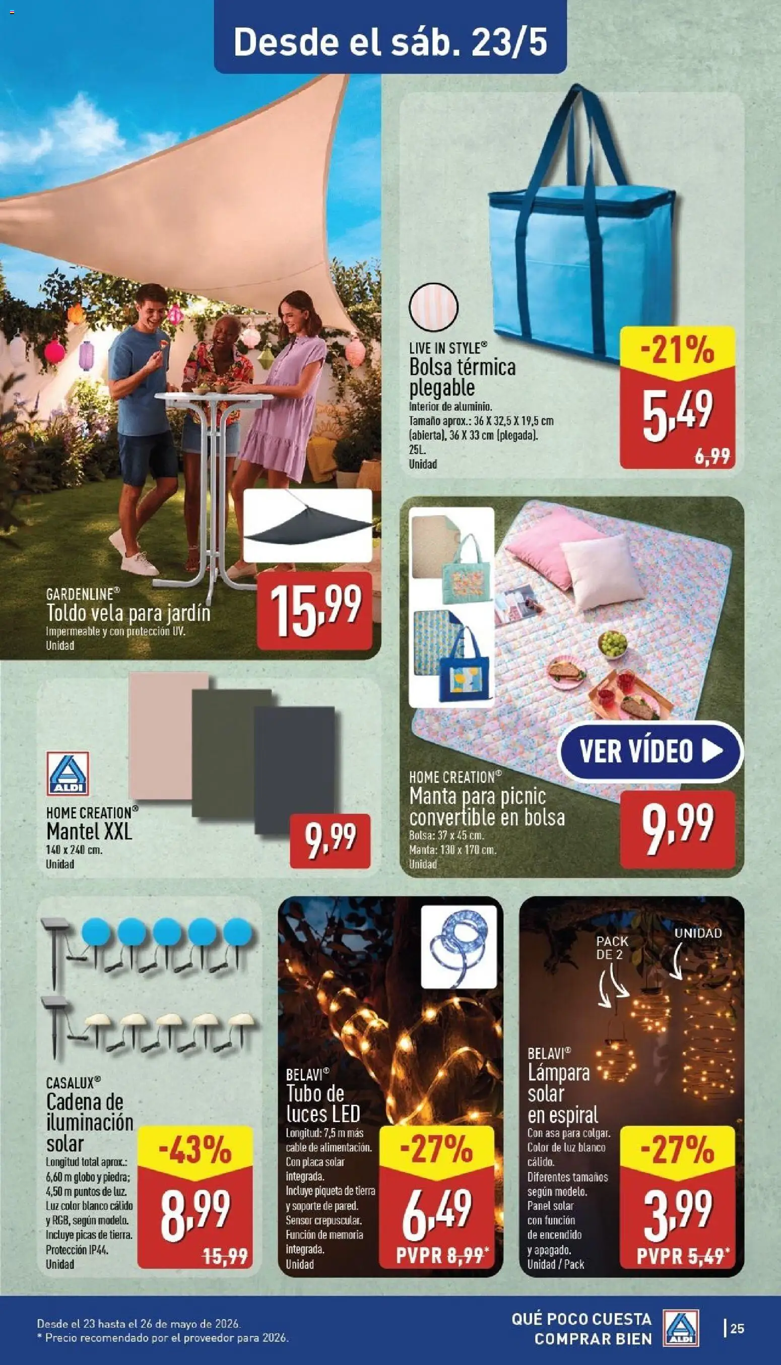 Aldi folleto Baleares │ válido desde el 18.05.2026 | Página: 25 | Productos: Μύρτιλα, Vela, Cable, Manta