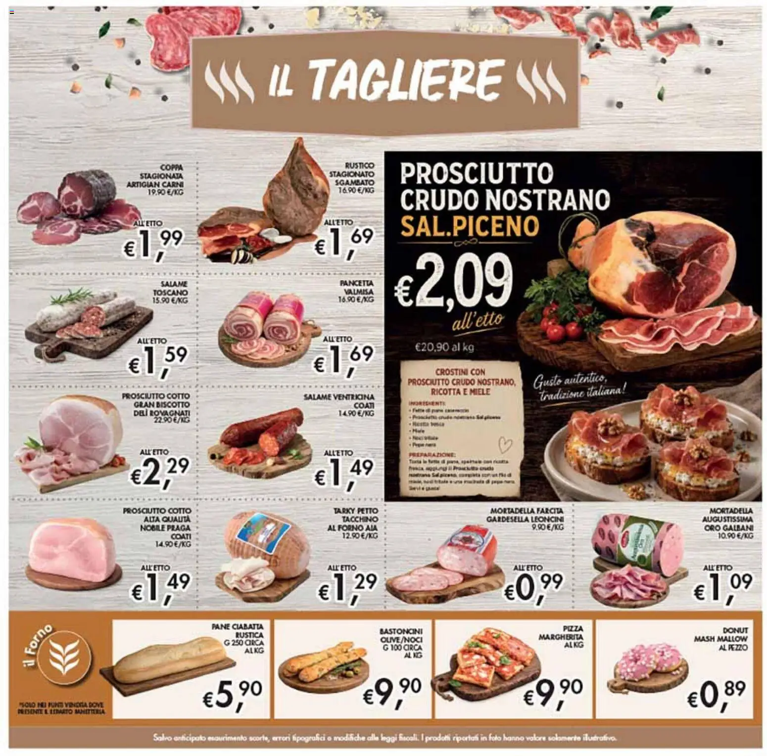 Volantino Coal del 27/08/2026 | Pagina: 7 | Prodotti: Prosciutto Cotto, Pane, Pancetta, Tagliere