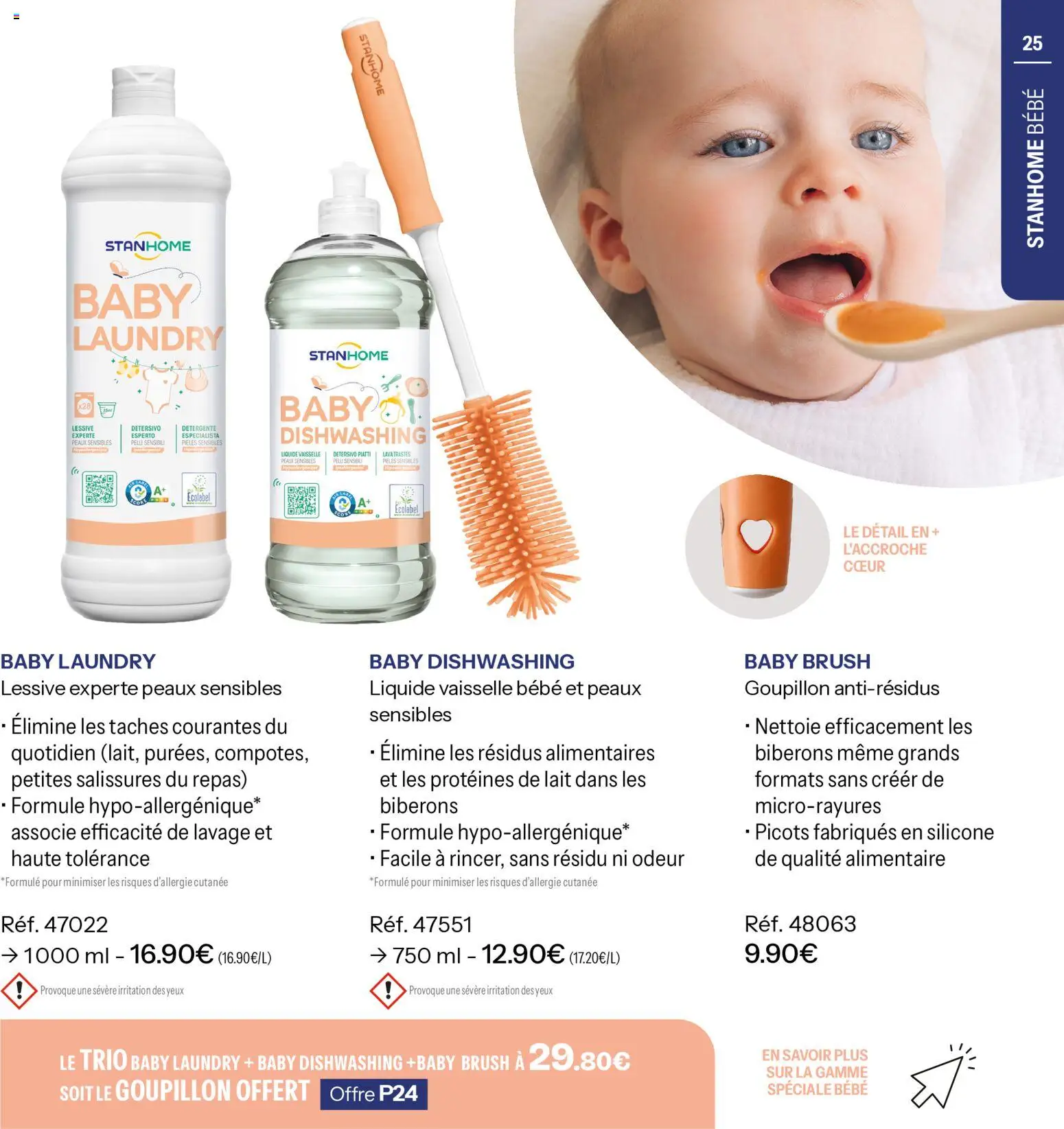 {H1} | Page: 25 | Produits: Vaisselle, Liquide vaisselle, Biberons, Lait