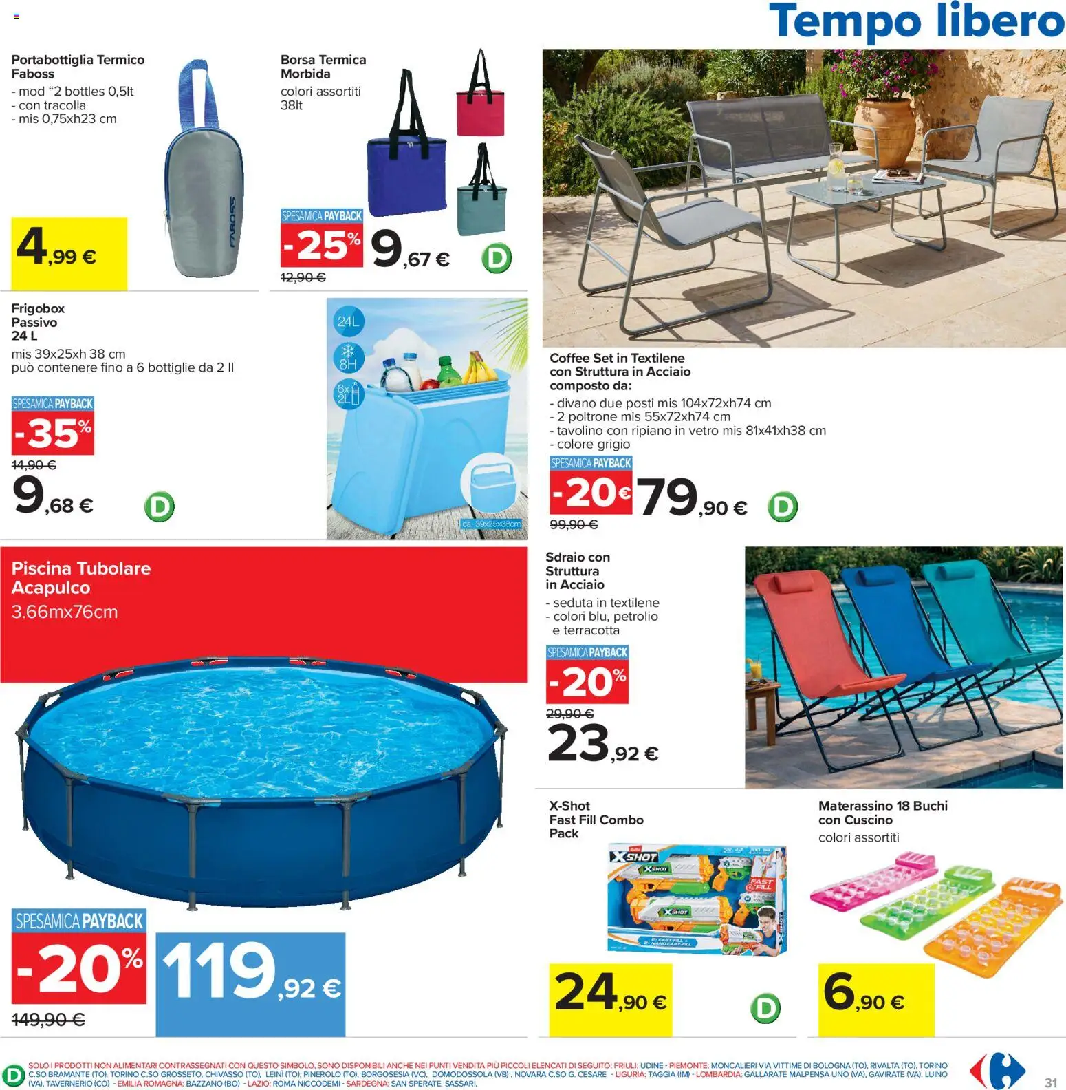 Volantino Carrefour del 16.06.2026 | Pagina: 31 | Prodotti: Ripiano, Borsa termica, Cuscino, Divano