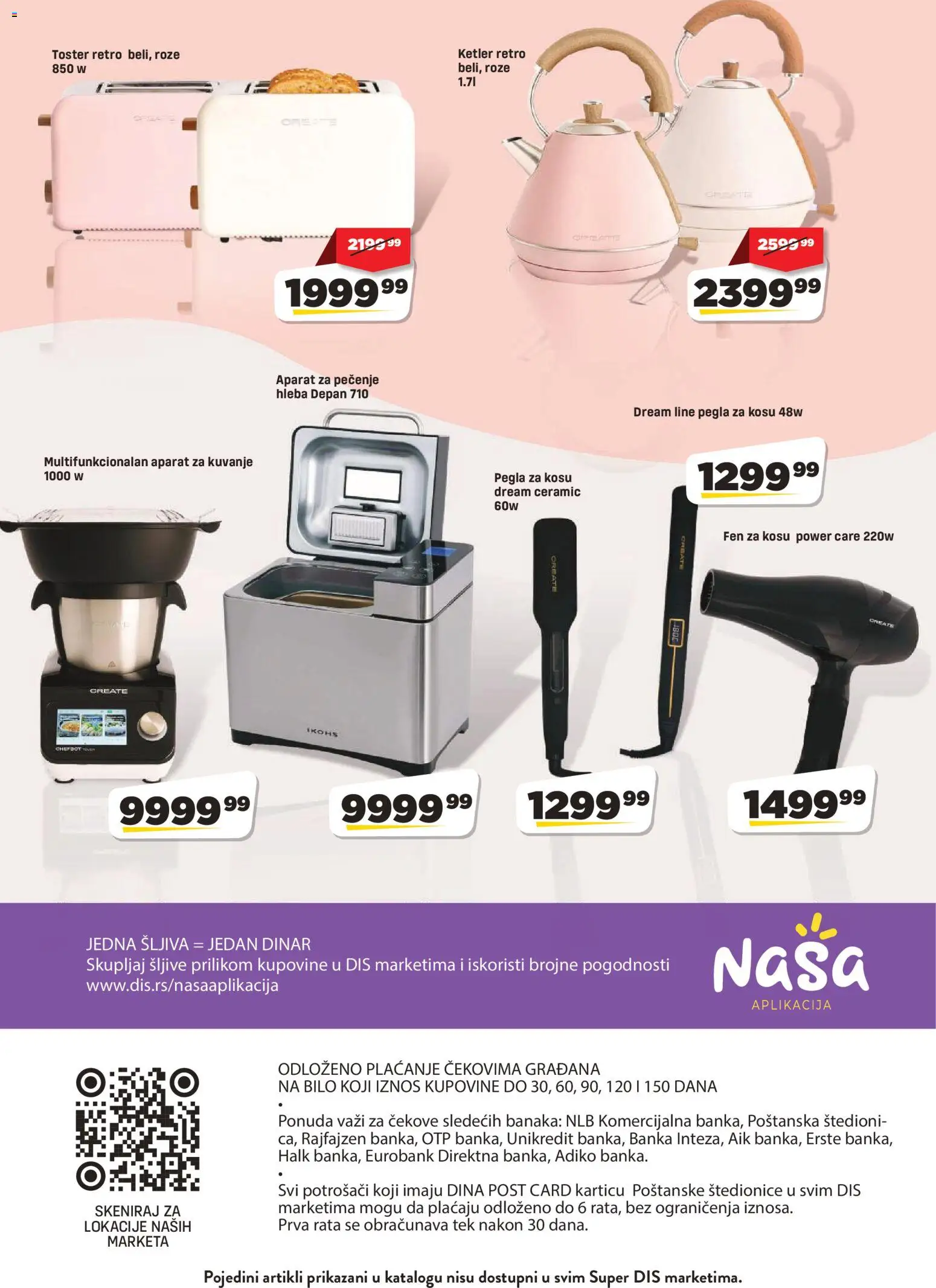 Super DIS katalog - važi od 30.07.2026 | Strana: 24 | Proizvode: Fen, Pegla za kosu, Aparat za kuvanje, Šljiva