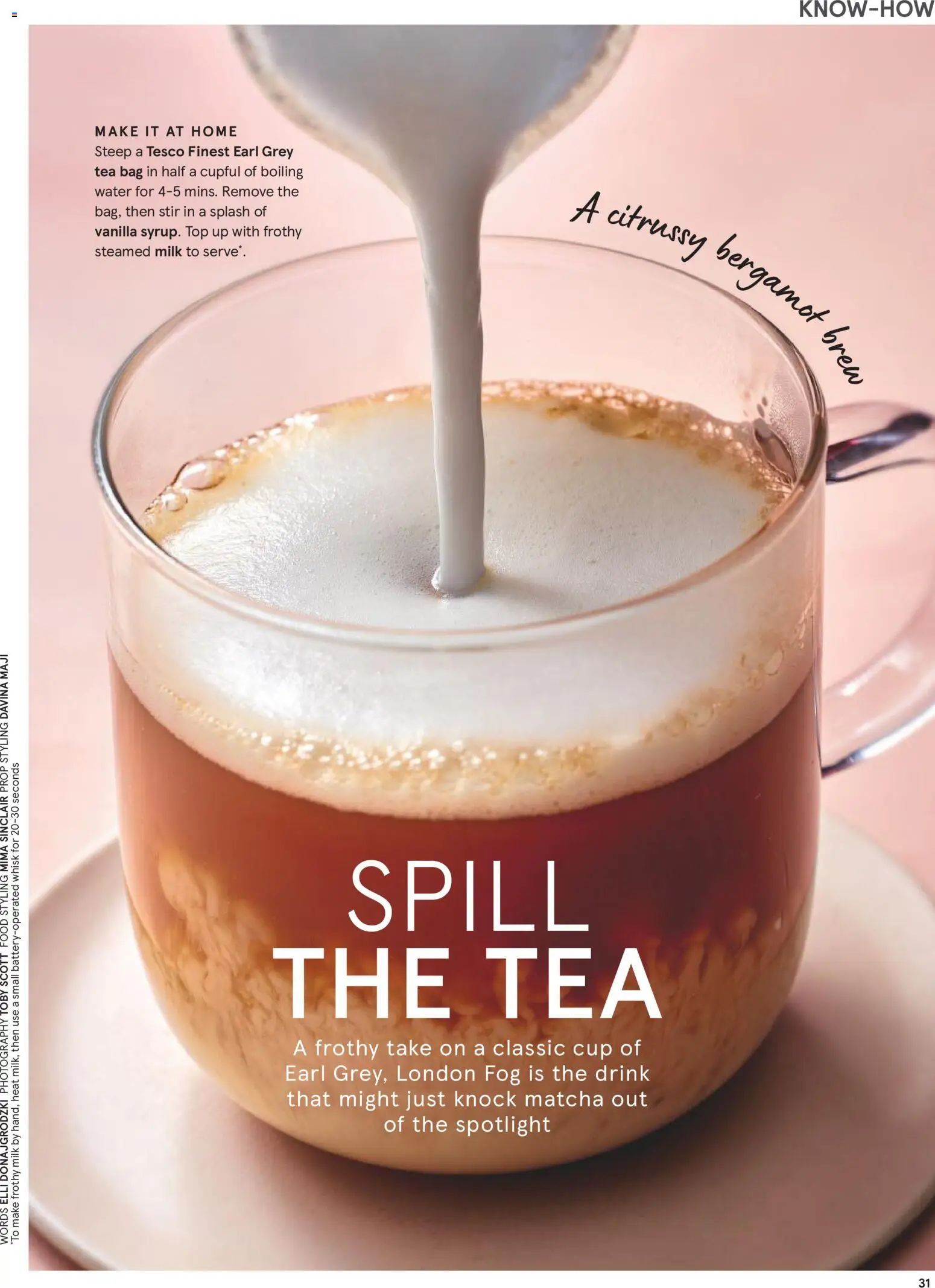 {H1} | Page: 31 | Products: Milk, Tea, Bag, Vanilla