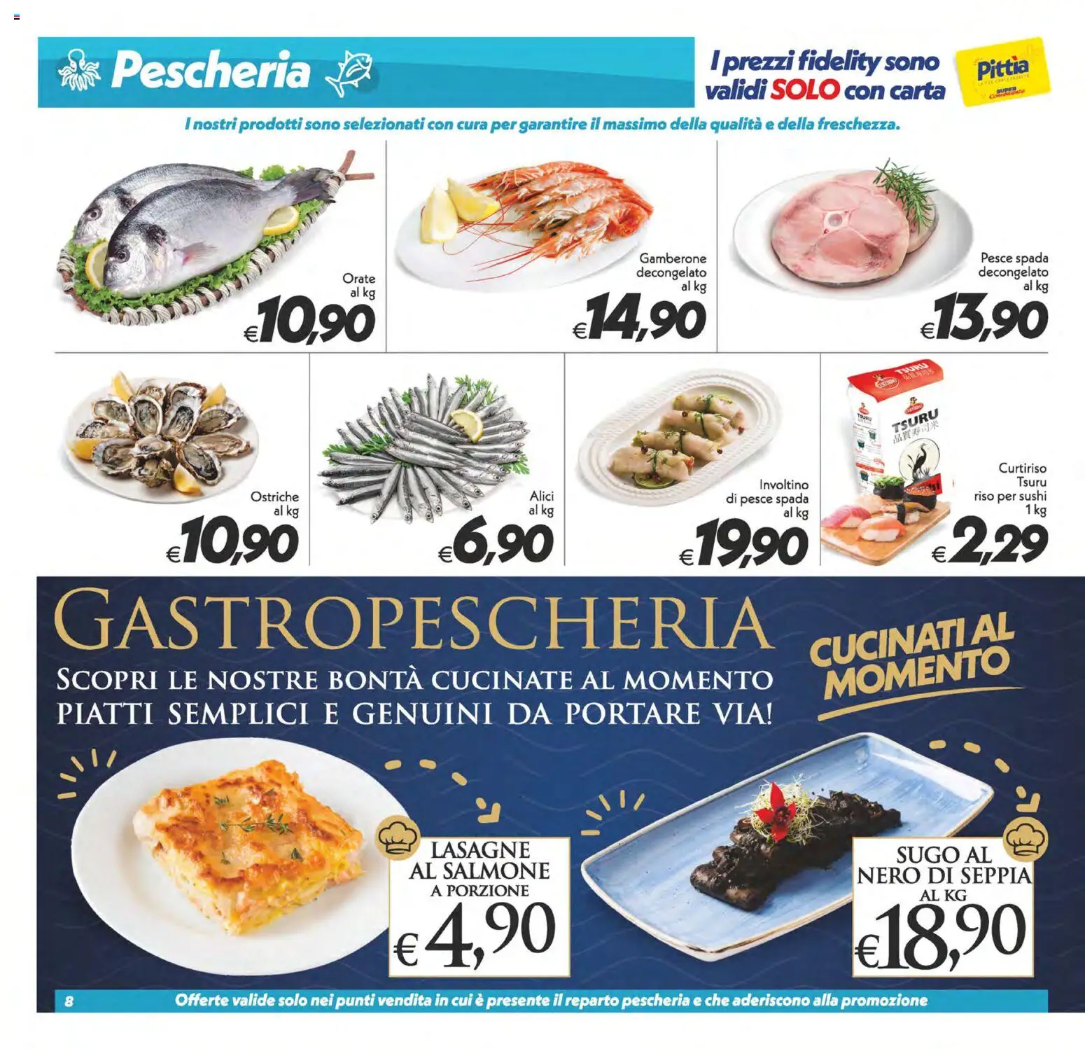 Volantino SuperConveniente del 19.05.2026 | Pagina: 8 | Prodotti: Riso, Sugo, Pesce spada, Sushi