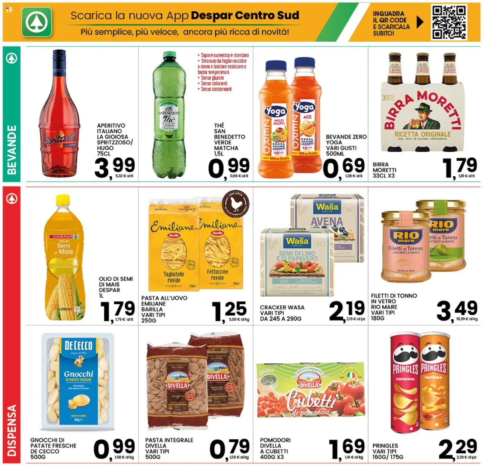 Volantino Interspar del 01/10/2026 | Pagina: 19 | Prodotti: Papavero, Bevande, Barilla, Fettuccine