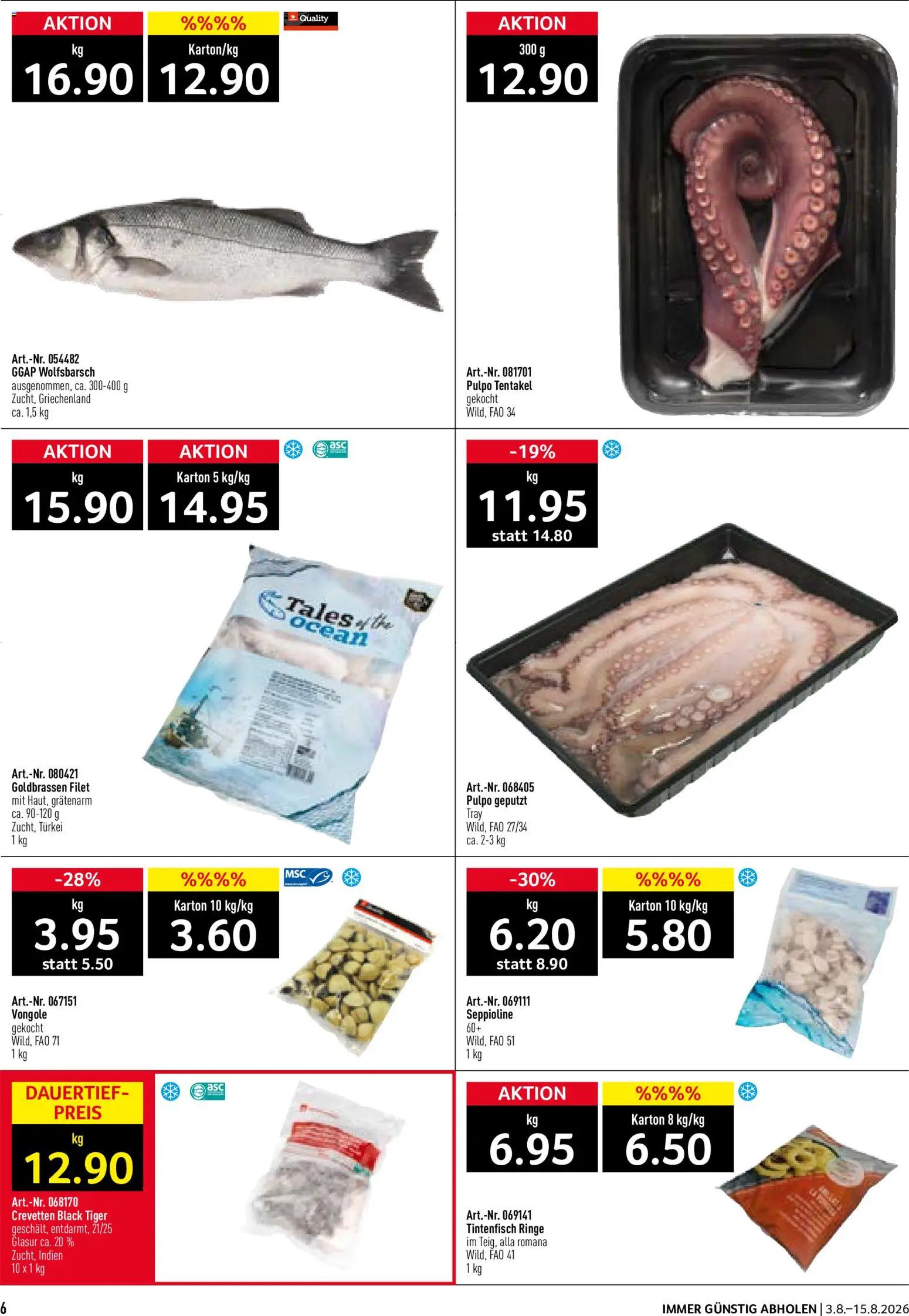 Prodega aktionen Sonne des Südens – gültig ab 03.08.2026 | Seite: 6 | Produkte: Tintenfisch