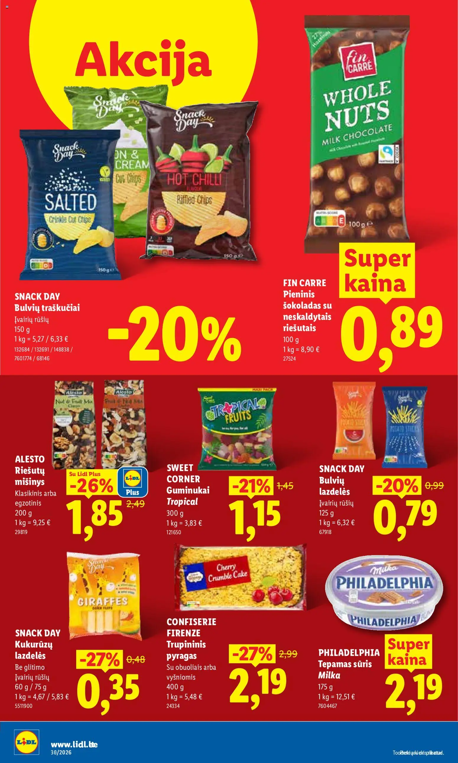LIDL akcijos nuo 2026.08.31 | Puslapis: 38 | Prekių: Pyragas, Sūris, Guminukai, Traškučiai