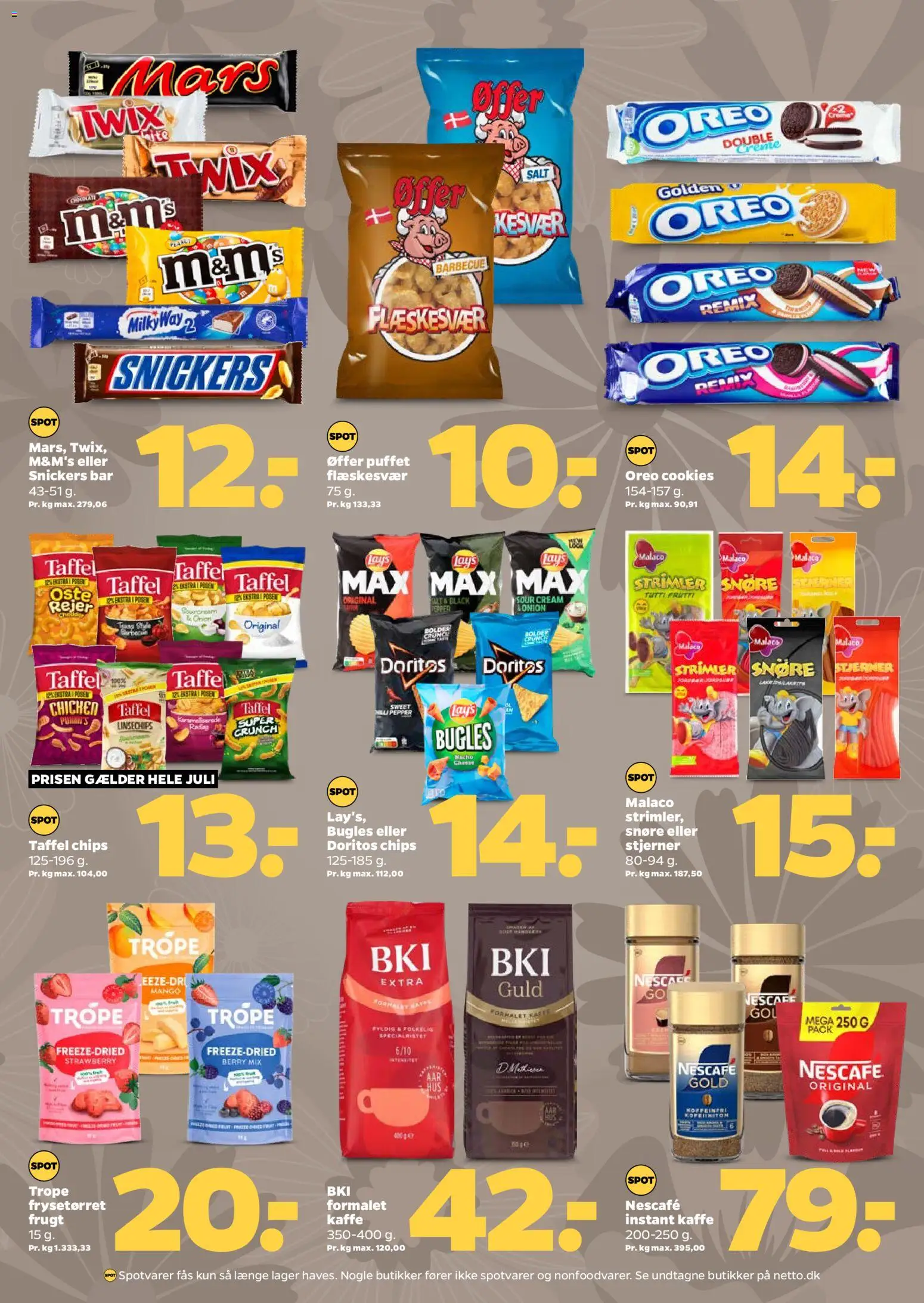 Netto tilbudsavis – gyldig fra 11/07/2026 | Side: 15 | Produkter: Kaffe, Chips, Cookies, Instant Kaffe