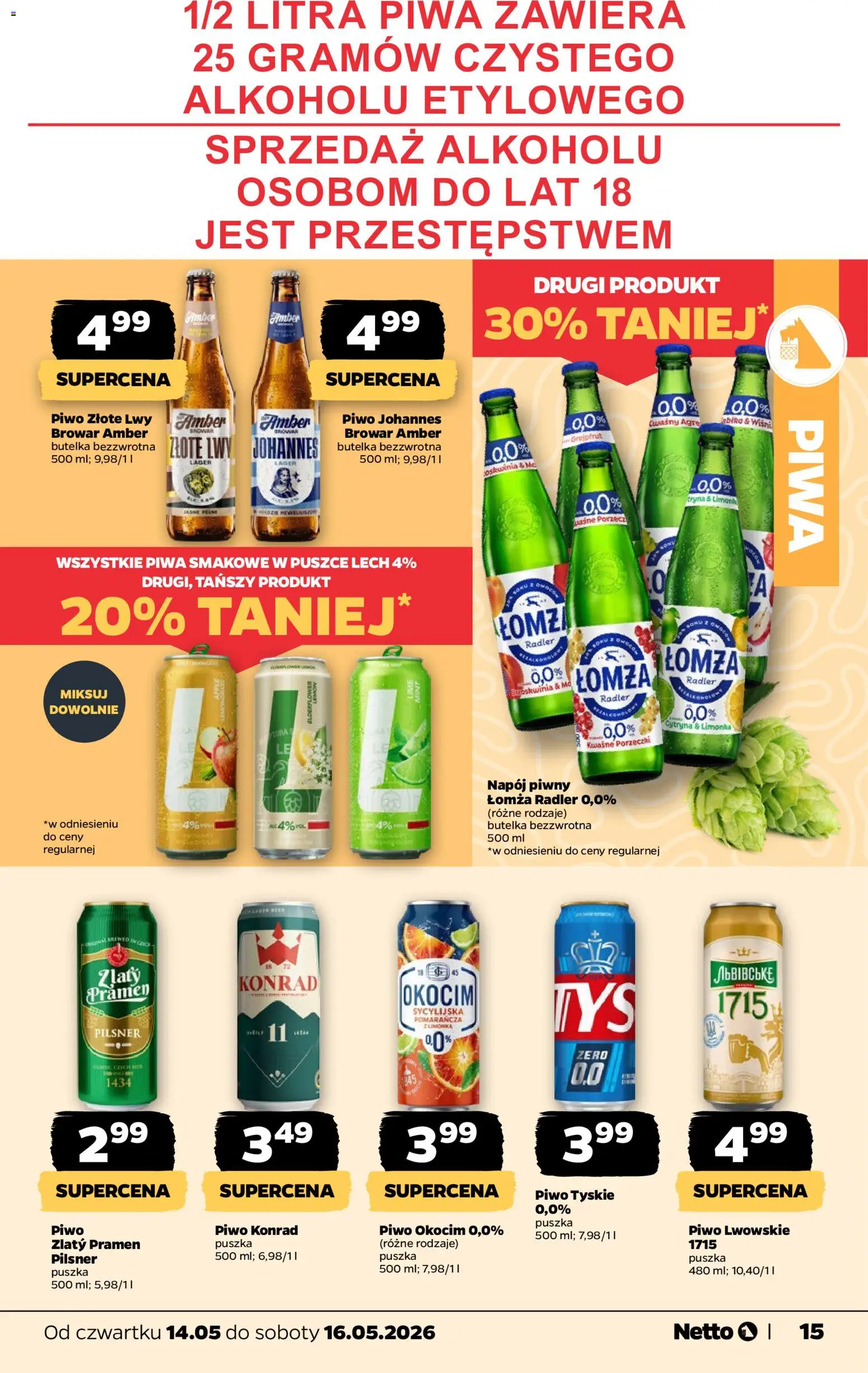 Netto gazetka od czwartku spożywcza od 14.05.2026 | Strona: 15