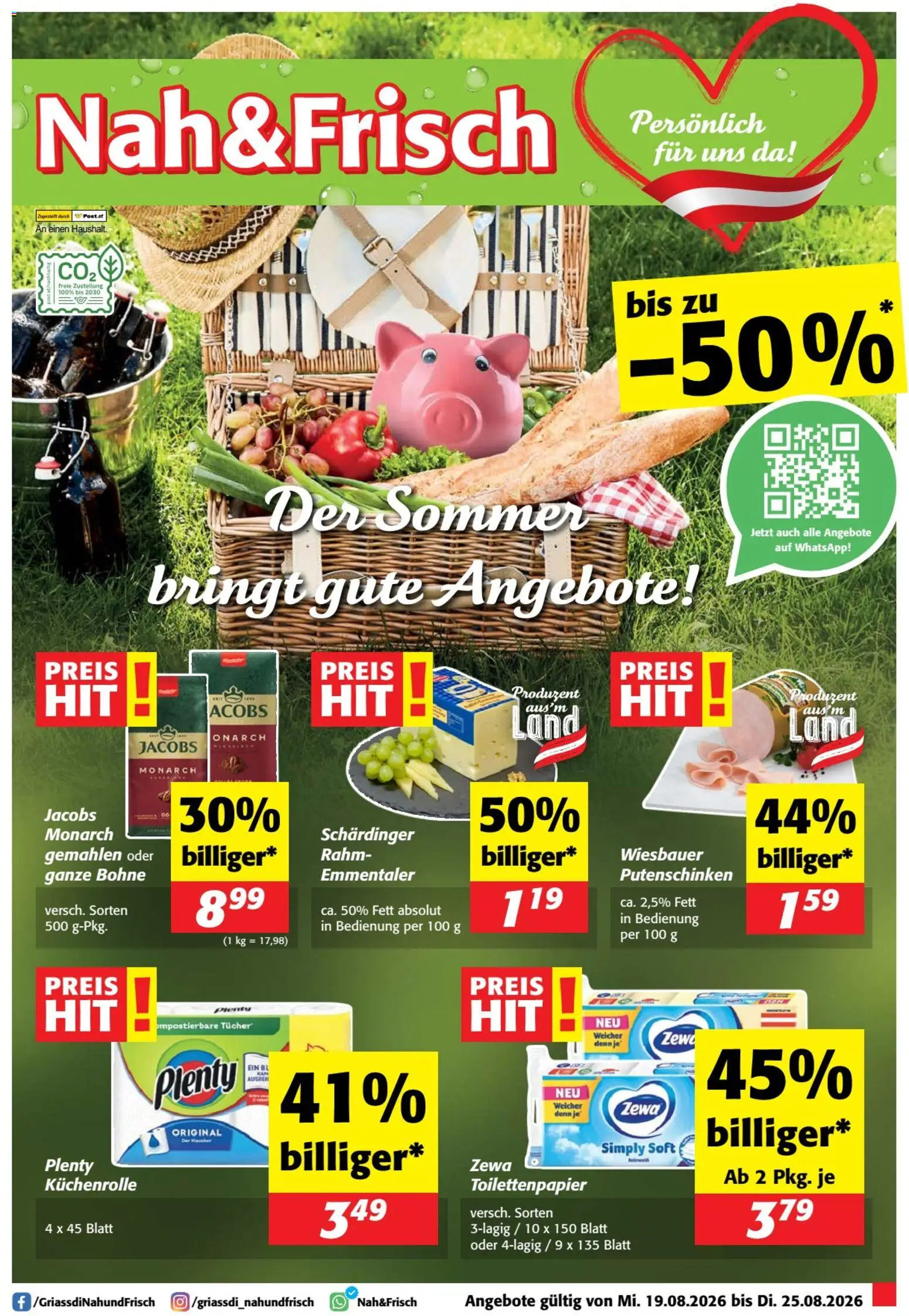 Nah und Frisch Flugblatt gültig ab 19.08.2026 | Seite: 1 | Produkte: Bohne