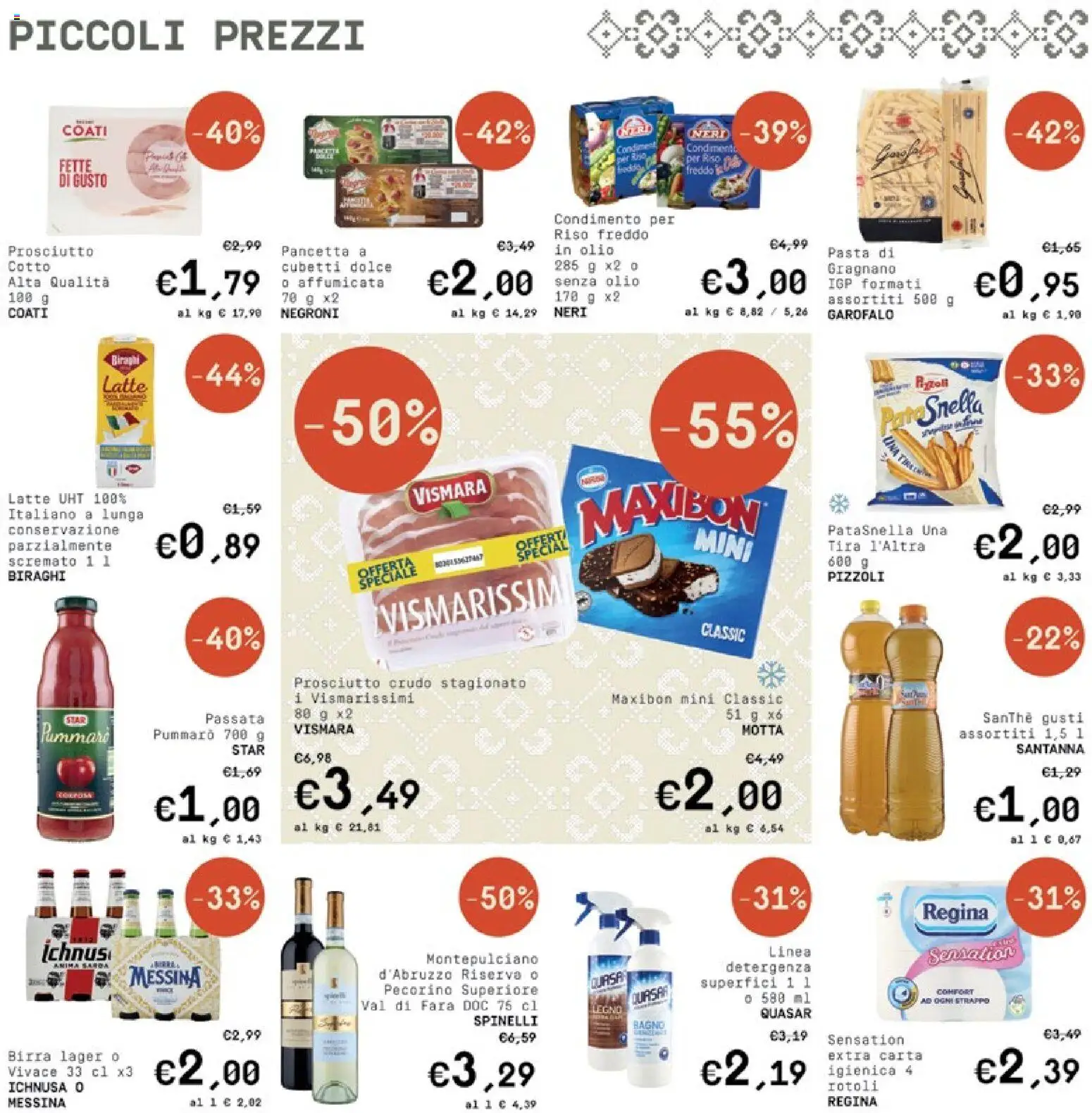 Volantino Borello Supermercati del 29/07/2026 | Pagina: 2 | Prodotti: Garofalo, Pancetta, Prosciutto, Bagno