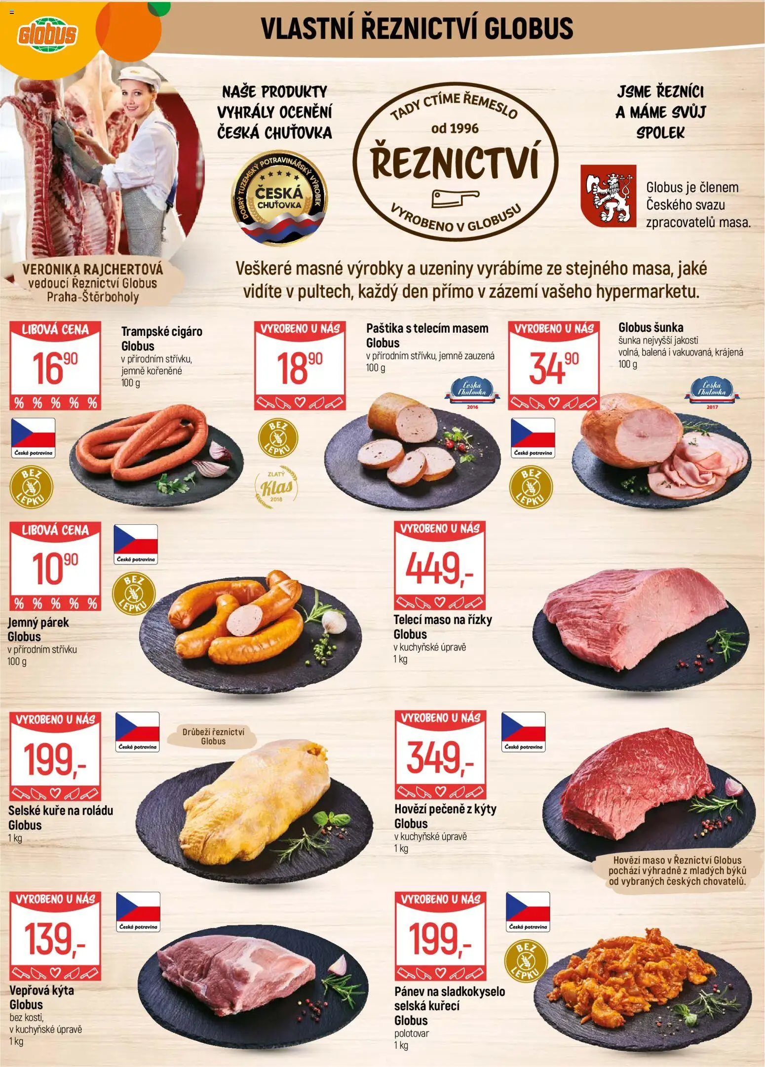 Globus leták - Praha-Štěrboholy od 10.06.2026 | Strana: 3 | Produkty: Hovězí, Globus, Pánev, Uzeniny