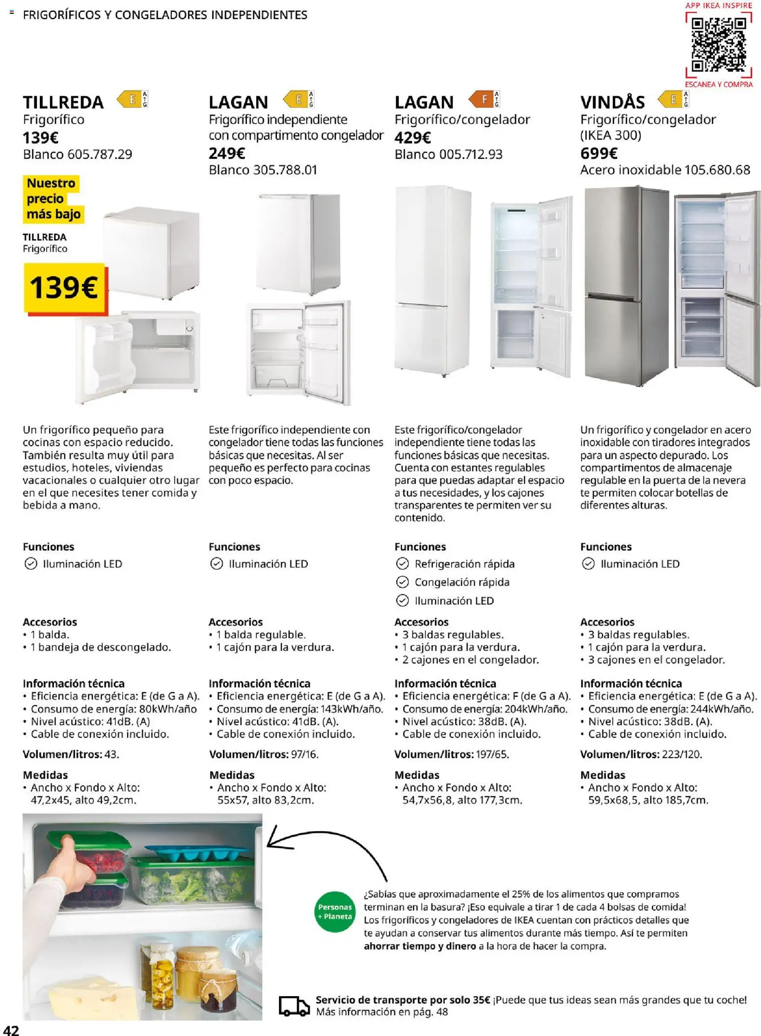 Catálogo IKEA Electrodomésticos │ válido desde el 07.05.2026 | Página: 42 | Productos: Cable, Galette de chaise, Bandeja, Κούβα