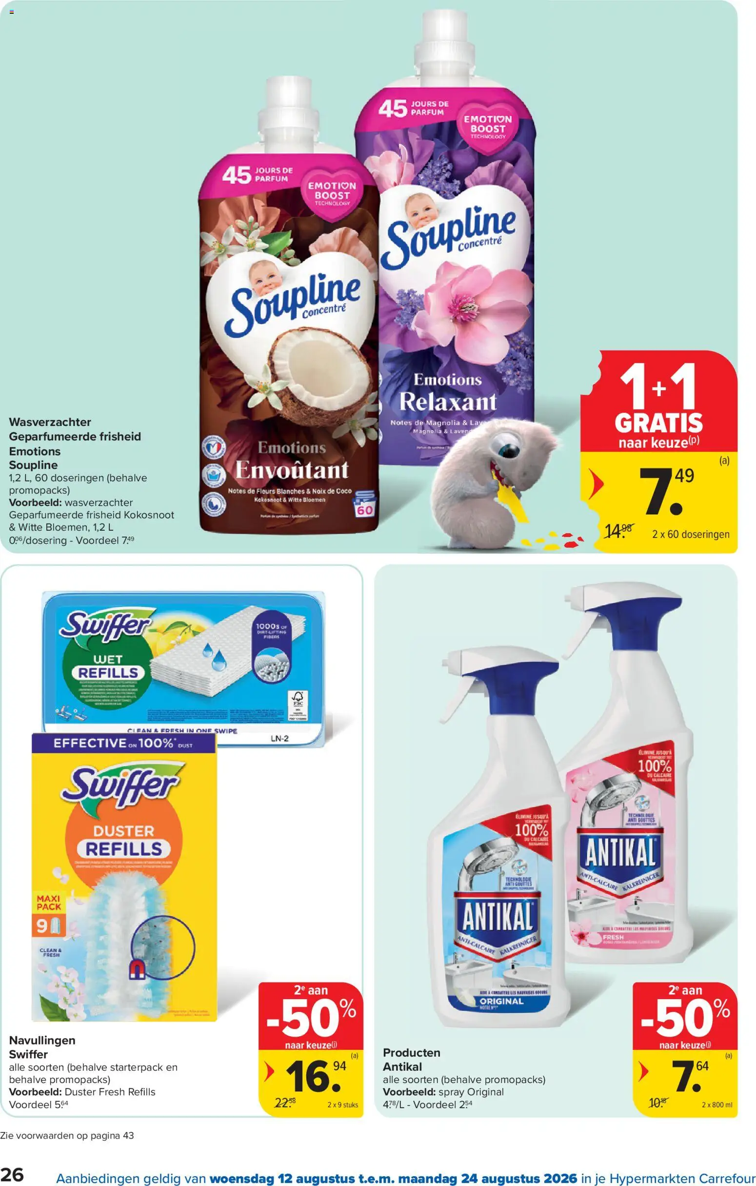 {H1} | Pagina: 26 | Producten: Boost, Kokosnoot, Parfum, Wasverzachter