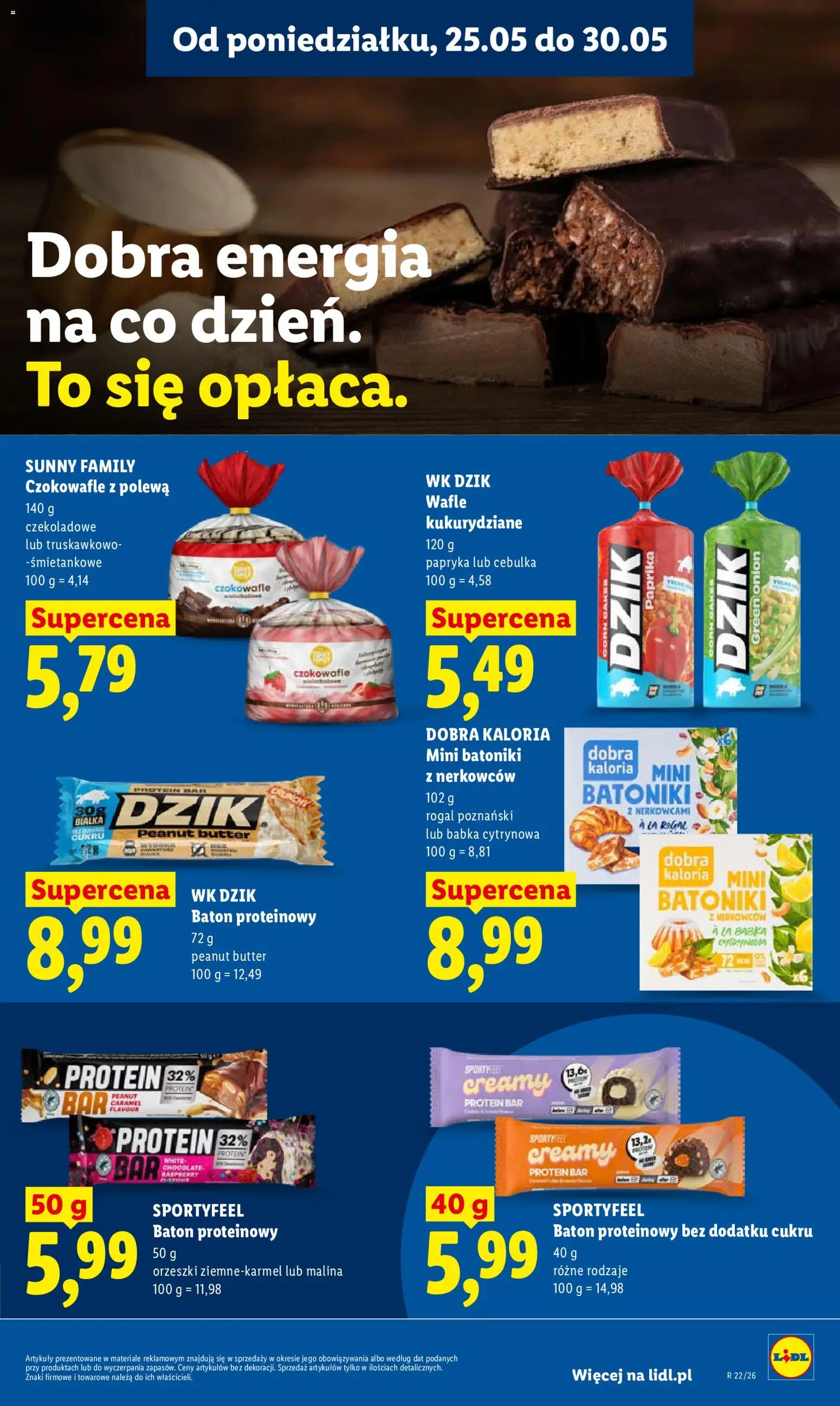 Lidl gazetka od 25.05.2026 | Strona: 81 | Produkty: Malina, Wafle, Baton, Babka