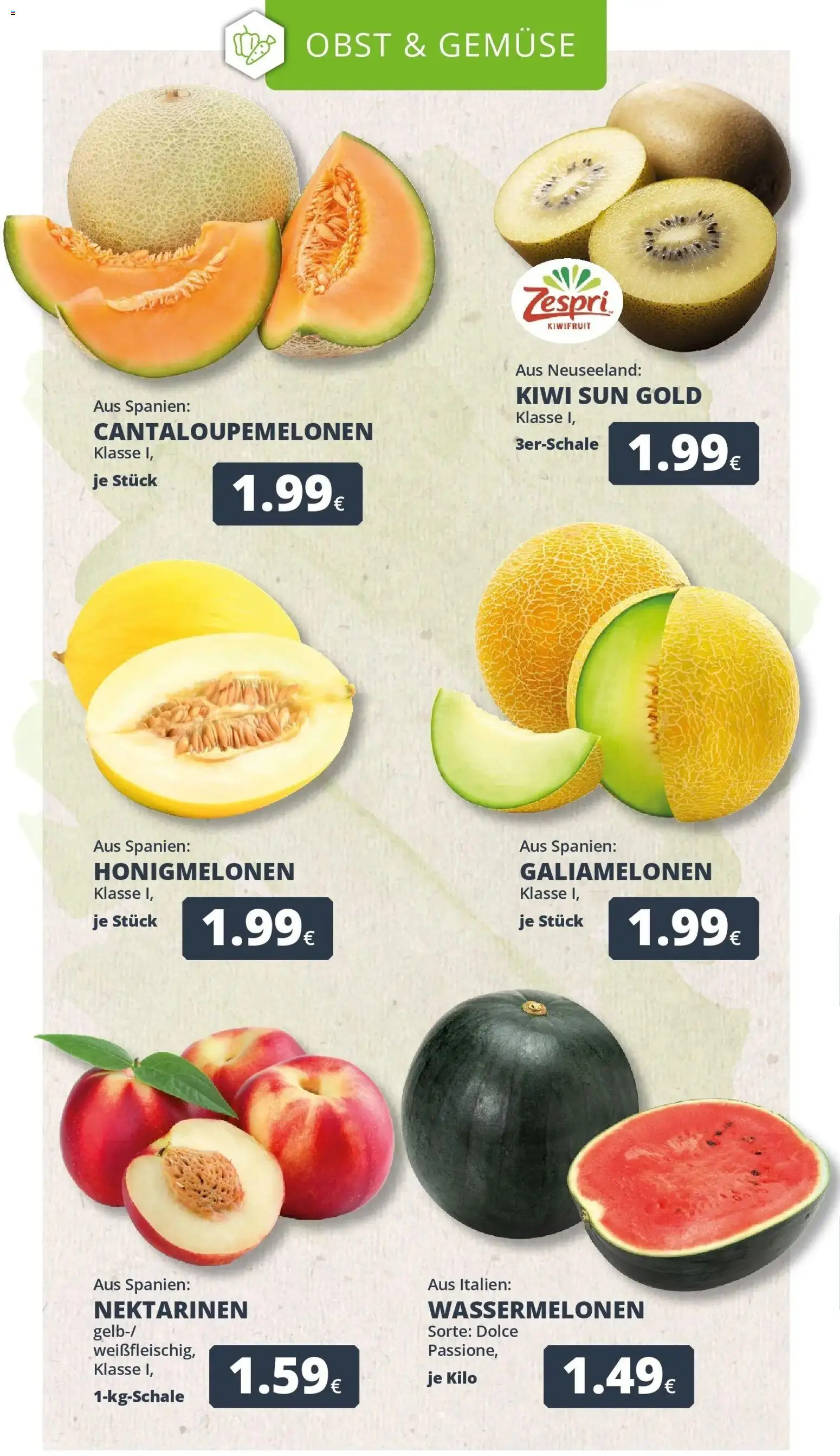 REWE Prospekt ab 10.08.2026 zum Blättern » Angebote | Seite: 10 | Produkte: Nektarinen, Gemüse, Obst, Kiwi