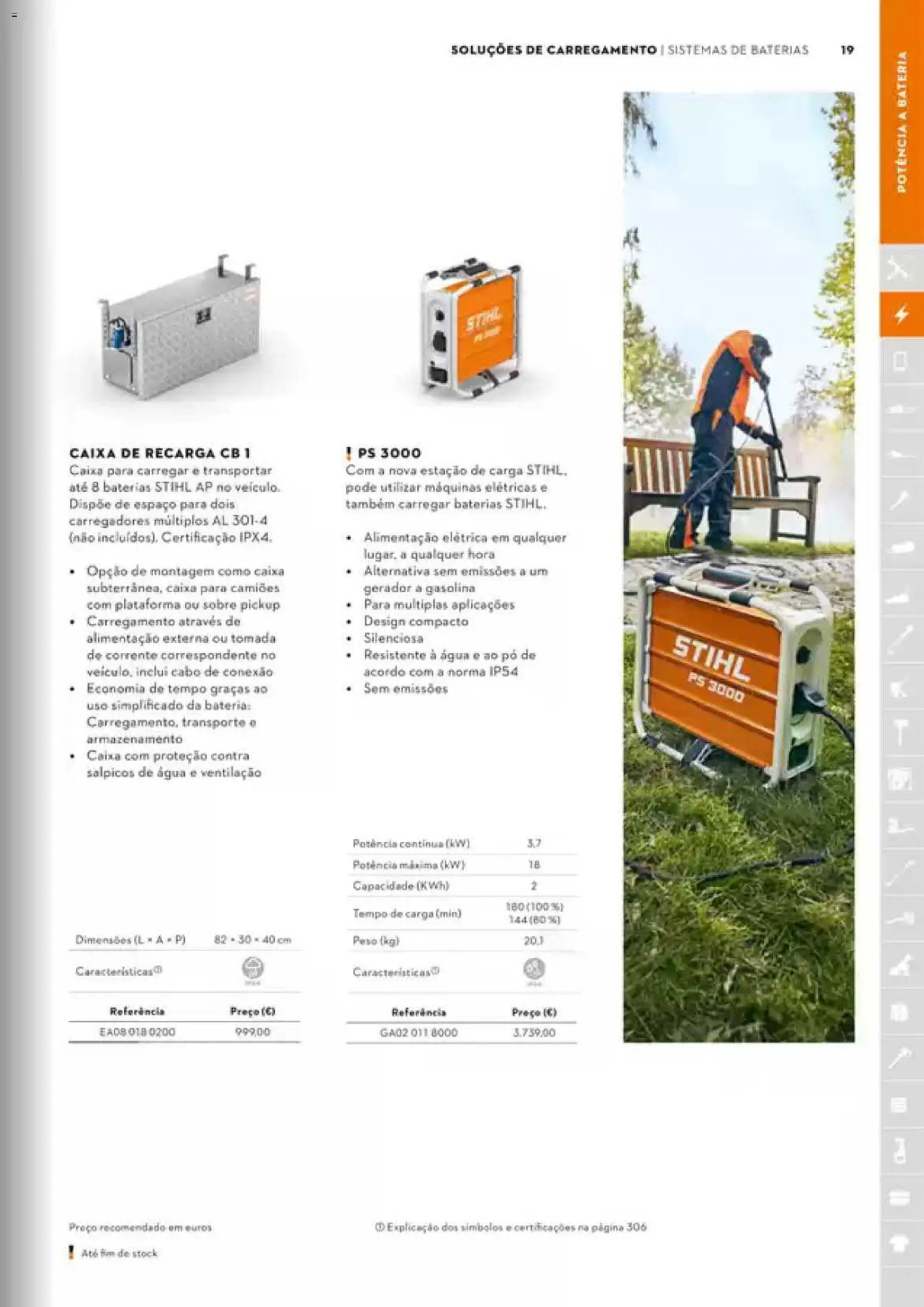 Stihl Catálogo │ válido de 07/09/2026 | Página: 19 | Produtos: Agua, Cabo, Tomada, Bateria