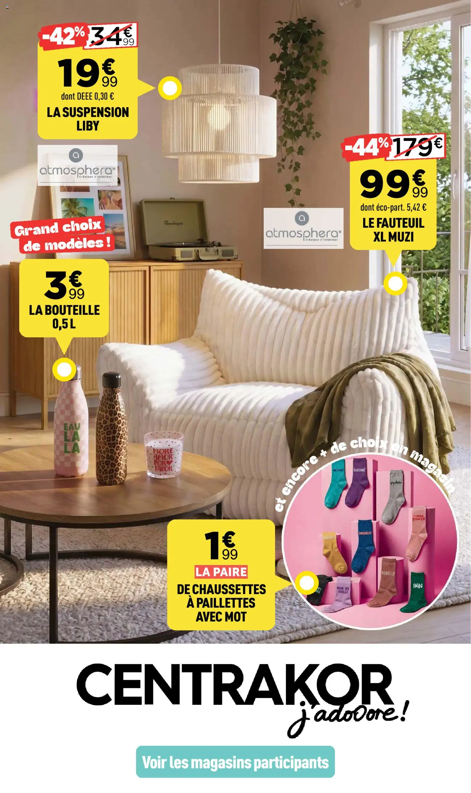 {H1} | Page: 1 | Produits: Suspension, Fauteuil, Chaussettes, Bouteille