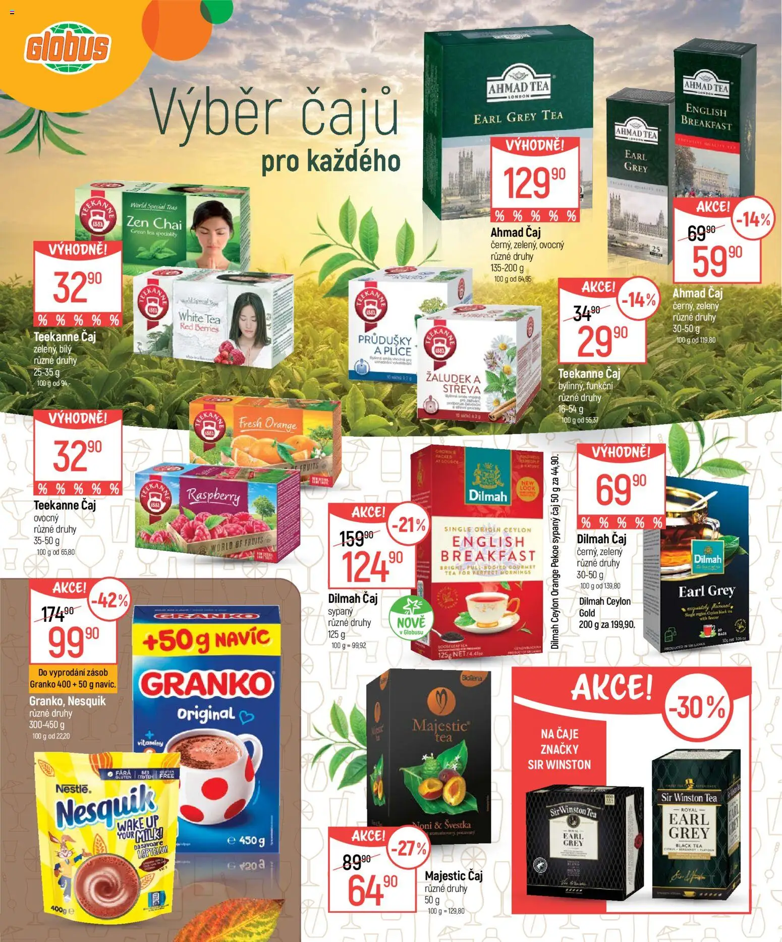 Globus leták - Nápoje od 23.09.2026 | Strana: 14 | Produkty: Gourmet, Globus, Čaj, Čaje
