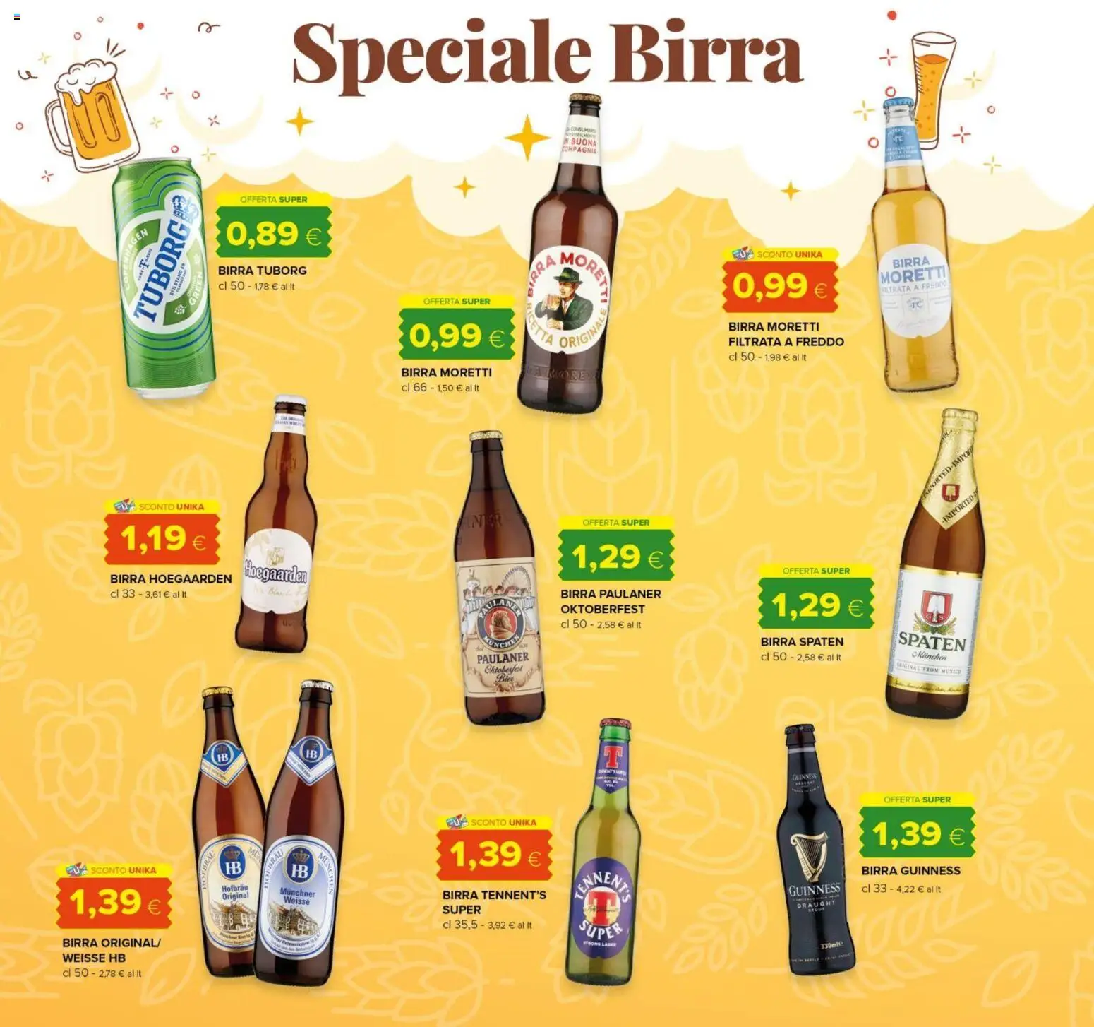 Volantino Tigre del 25/09/2026 | Pagina: 20 | Prodotti: Tennent's Super, Birra Guinness, Birra, Birra Moretti