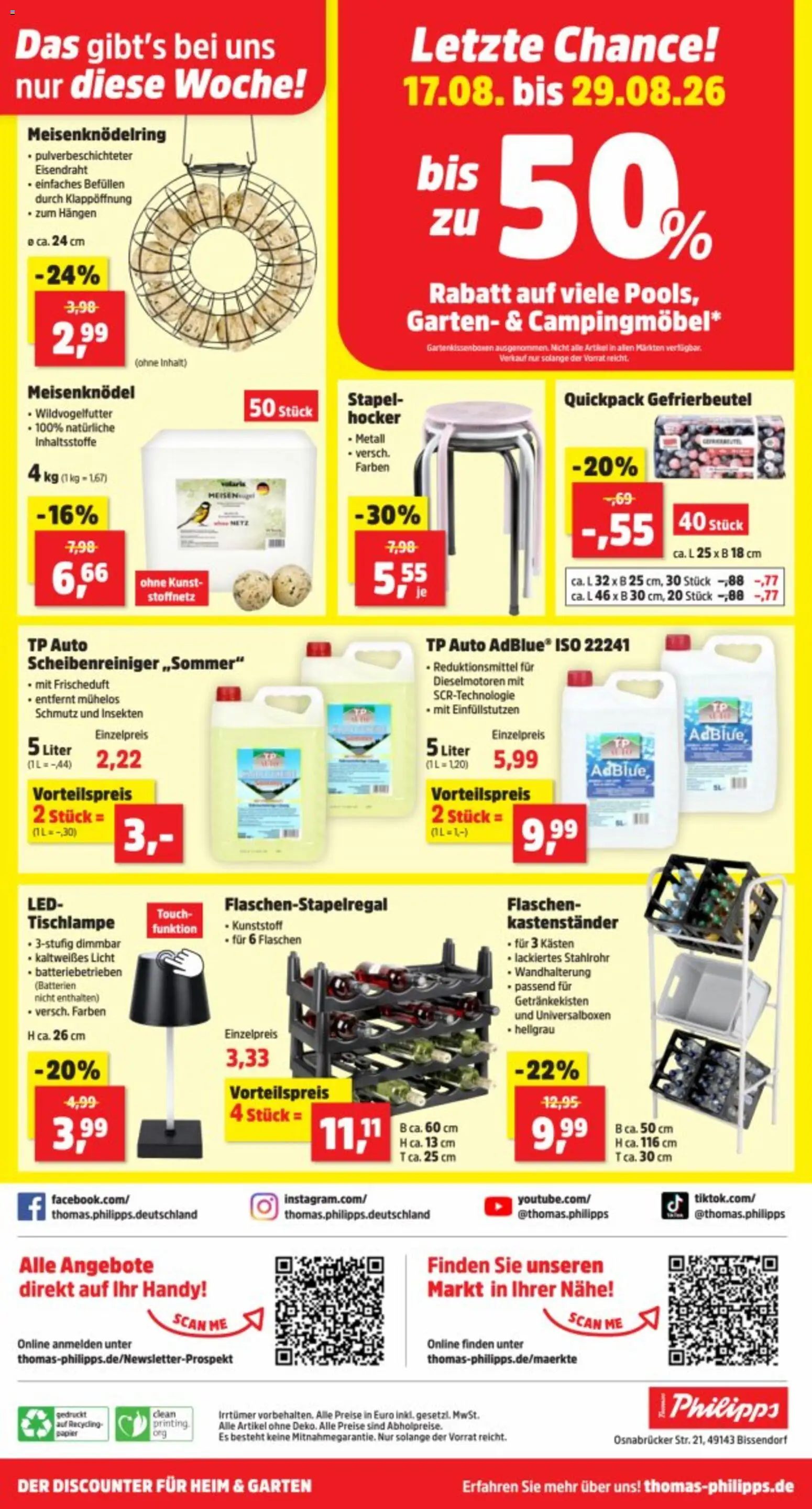 Thomas Philipps Prospekt – gültig ab 17.08.2026 | Seite: 9 | Produkte: Hocker, Batterien